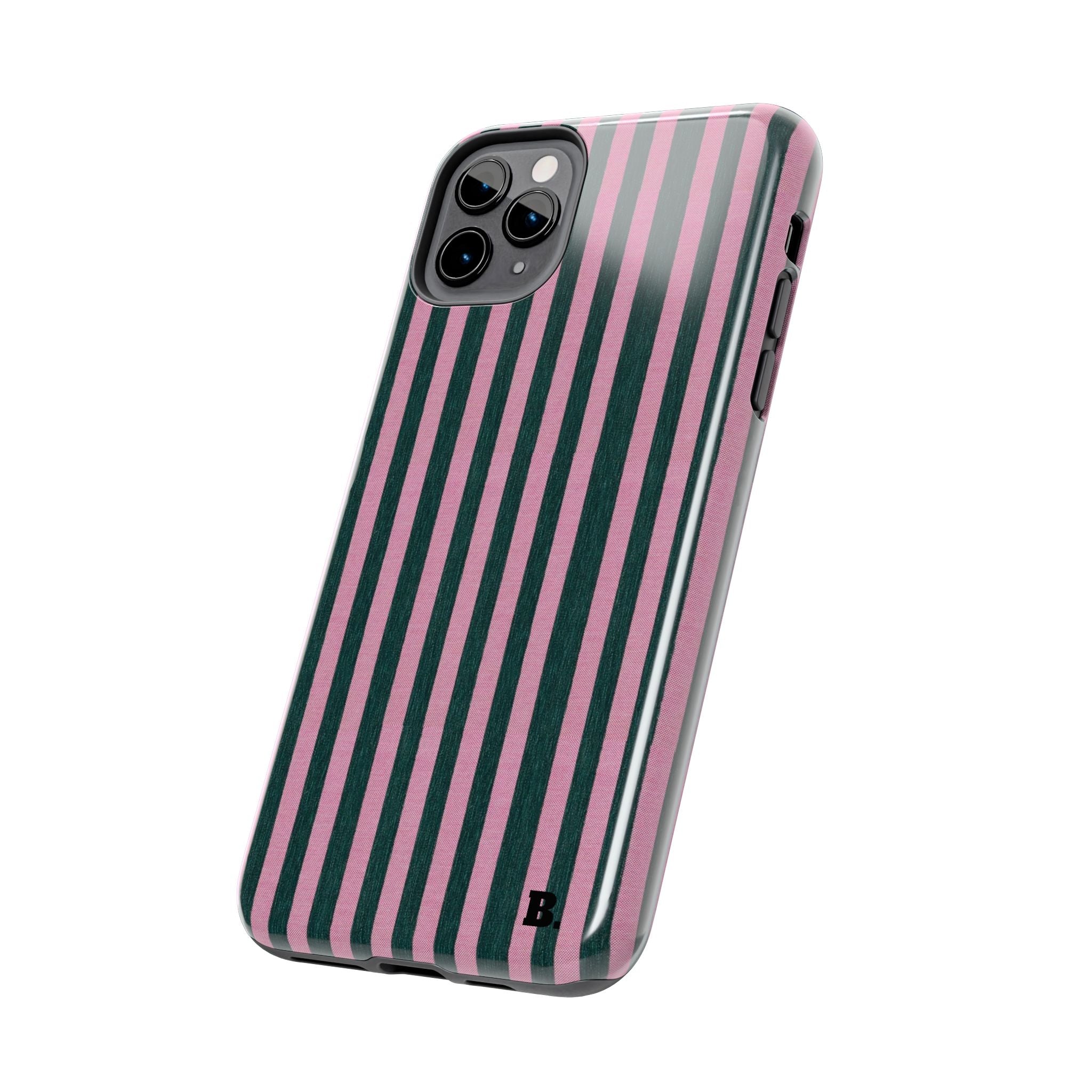 Pink & Green Striped Case