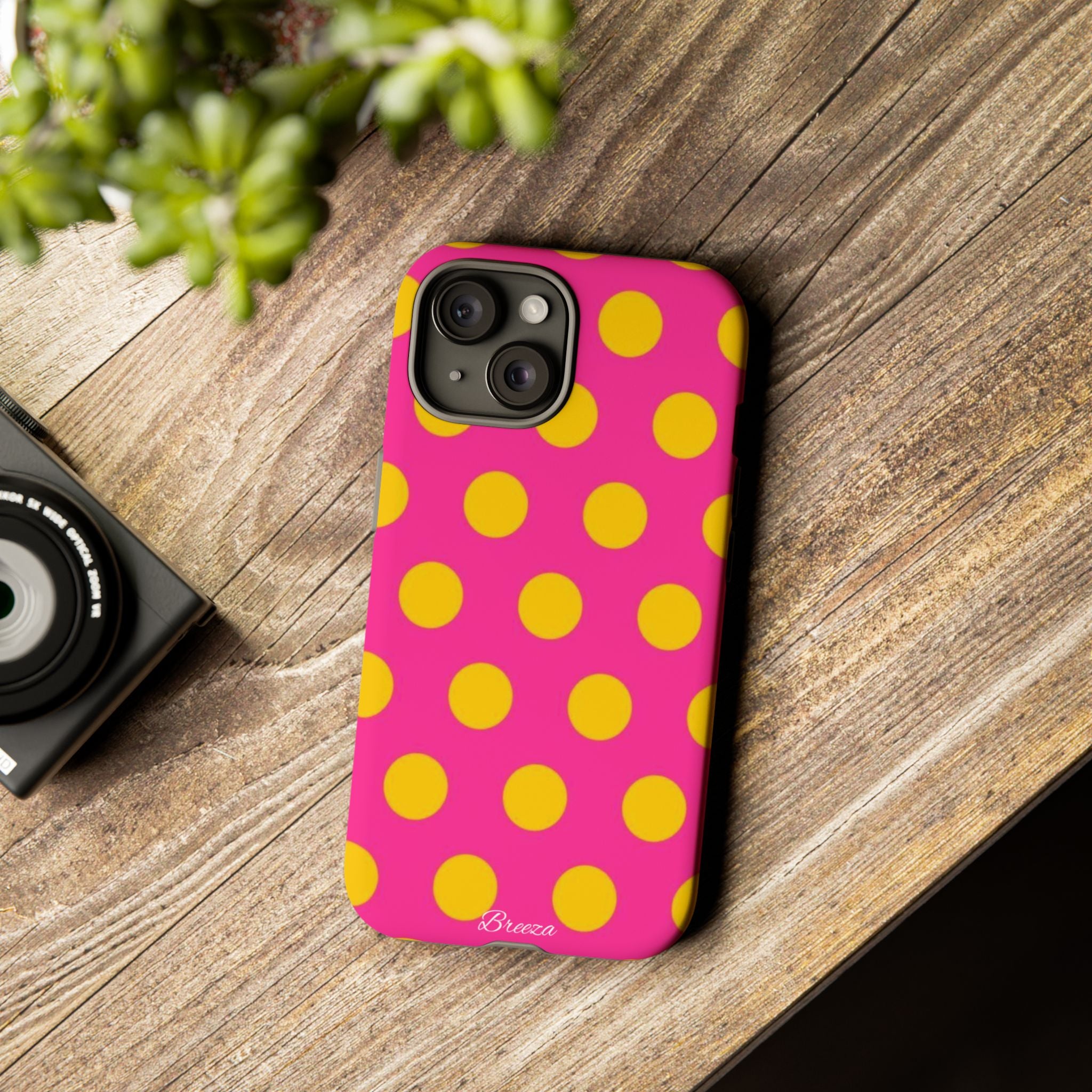 Pink & Yellow Dot Phone Case