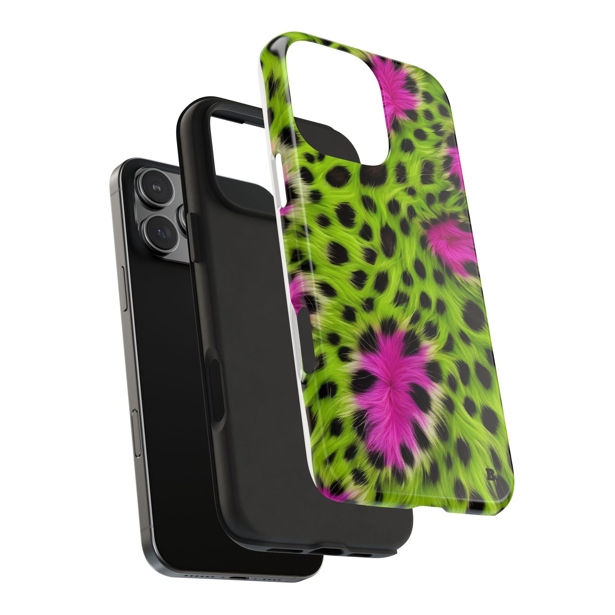 Bold Green & Pink Animal Fur Case