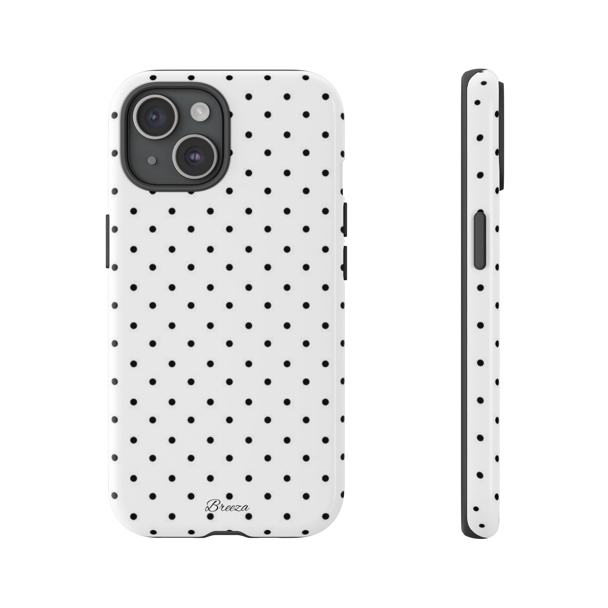 White & Black Polka Dot Phone Case