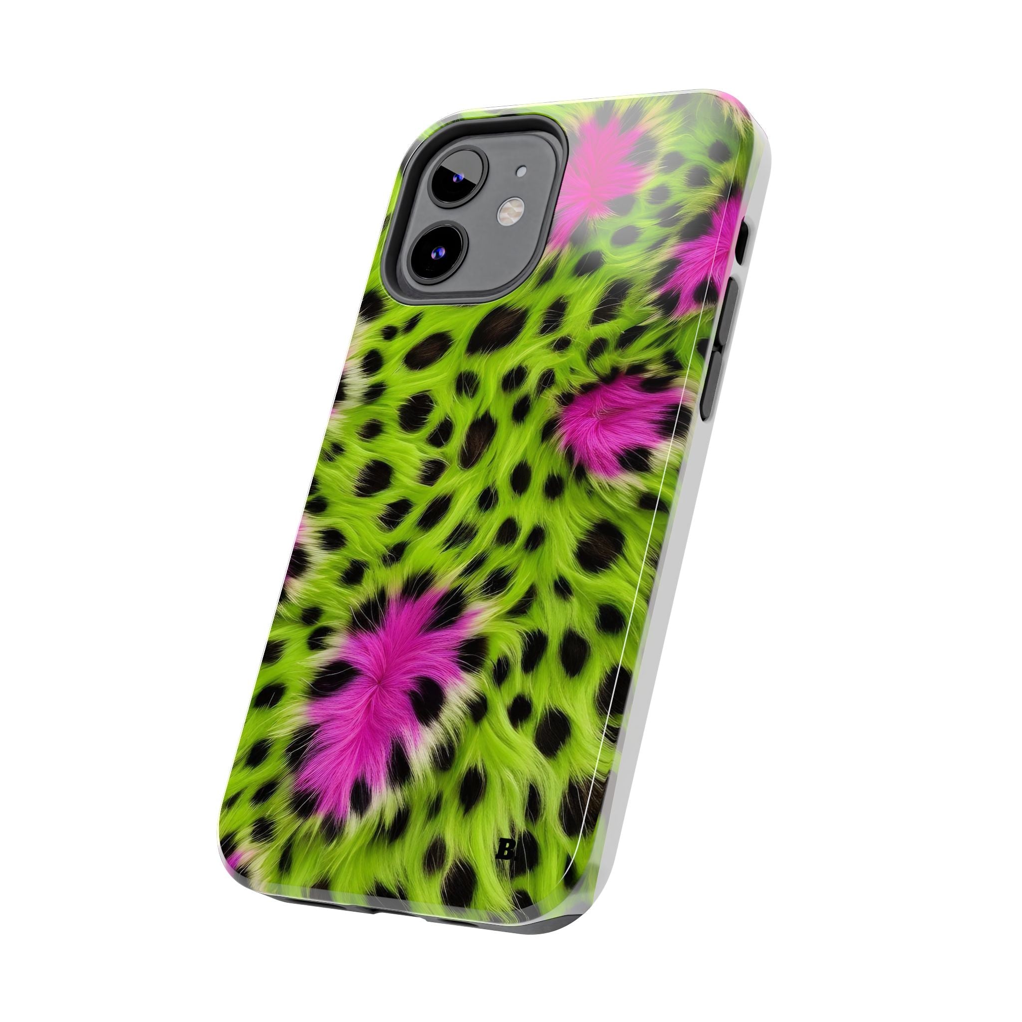 Bold Green & Pink Animal Fur Case
