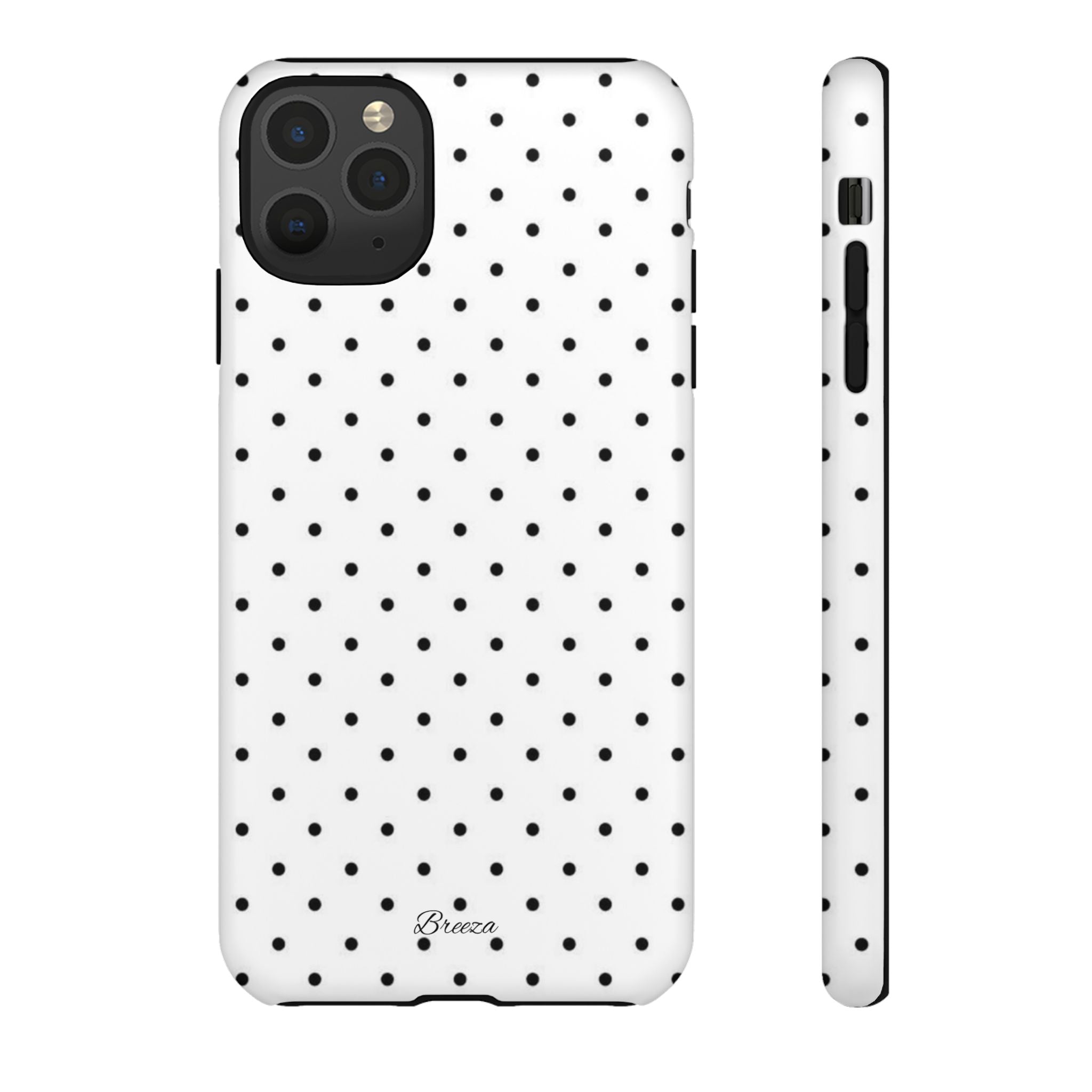 White & Black Polka Dot Phone Case