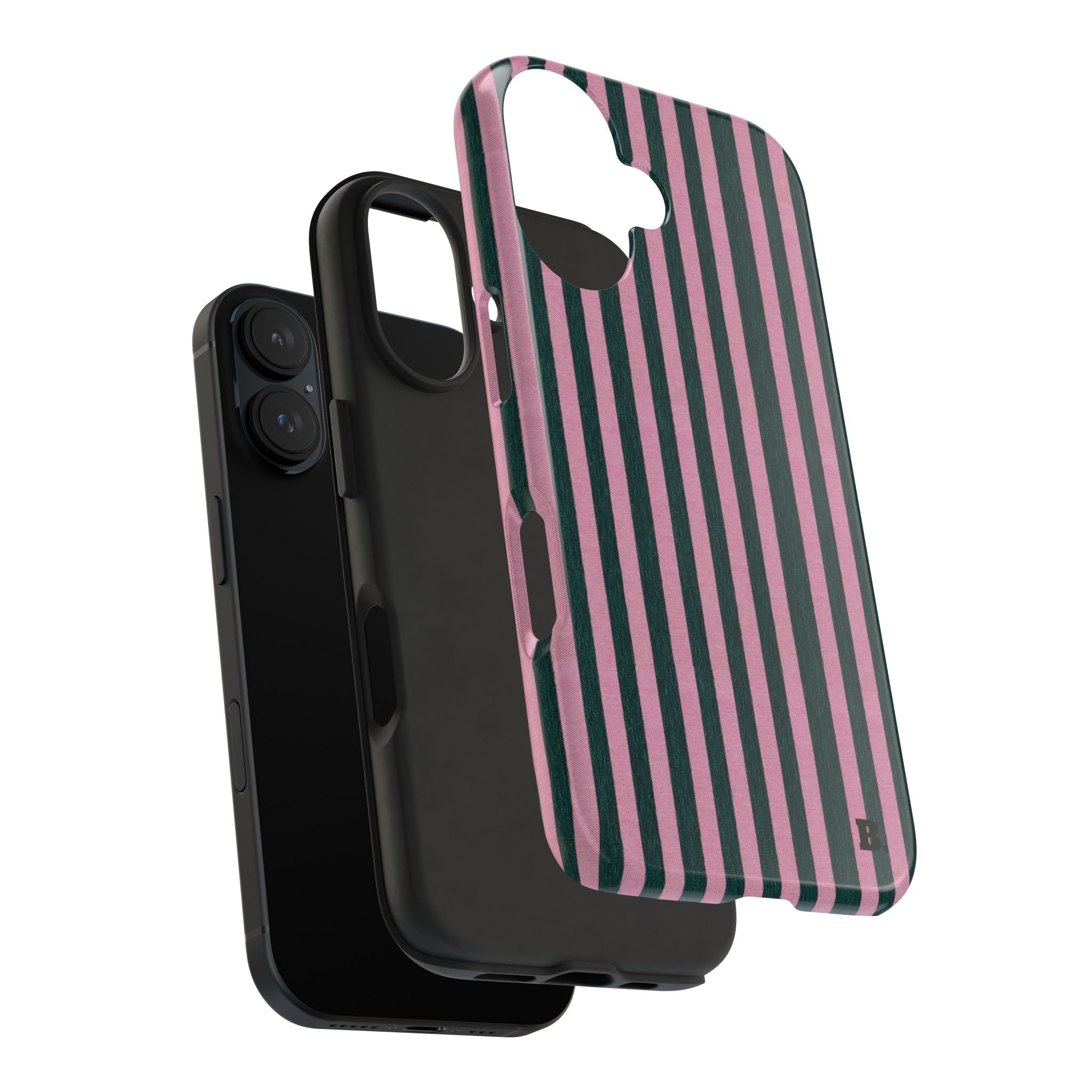 Pink & Green Striped Case