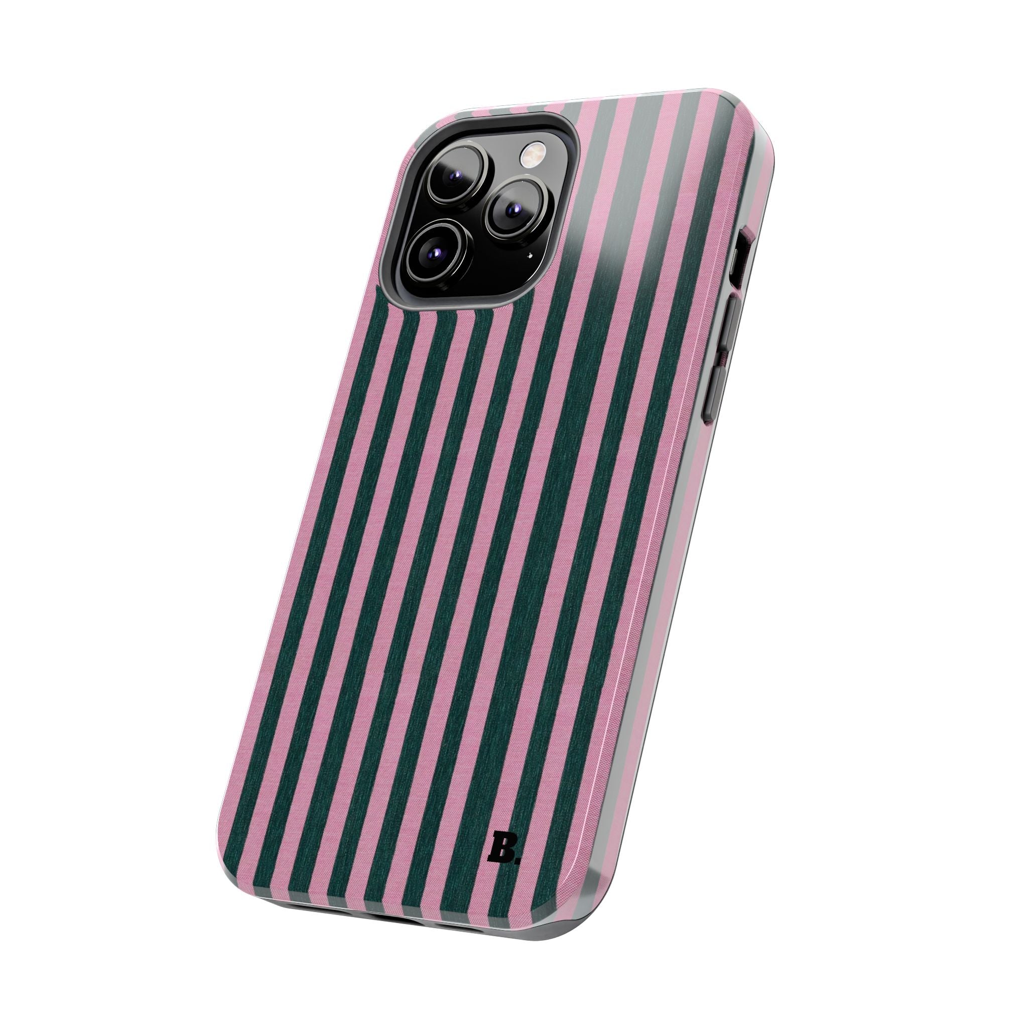 Pink & Green Striped Case