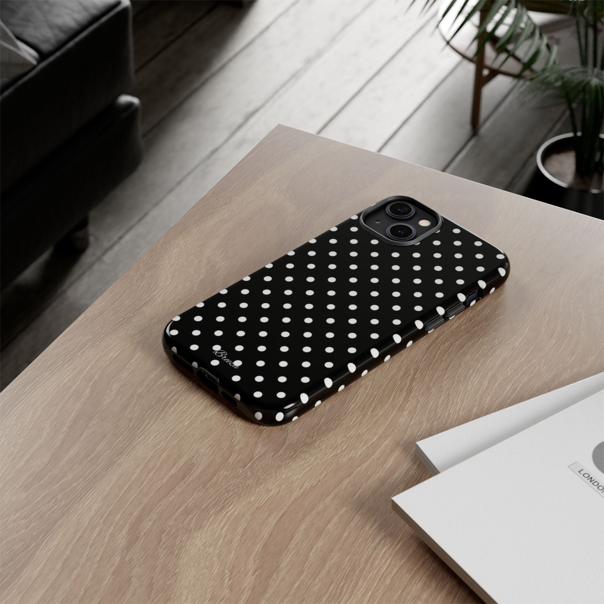 Black & White Polka Dot Phone Case