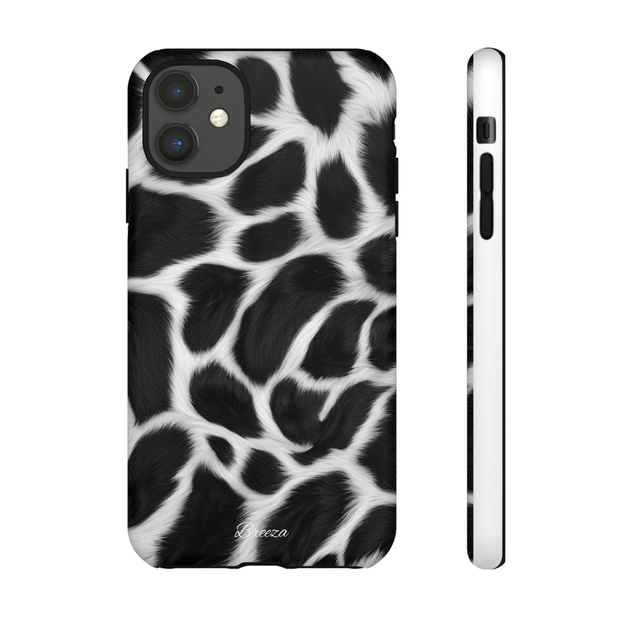 Furry Cow Print Phone Case