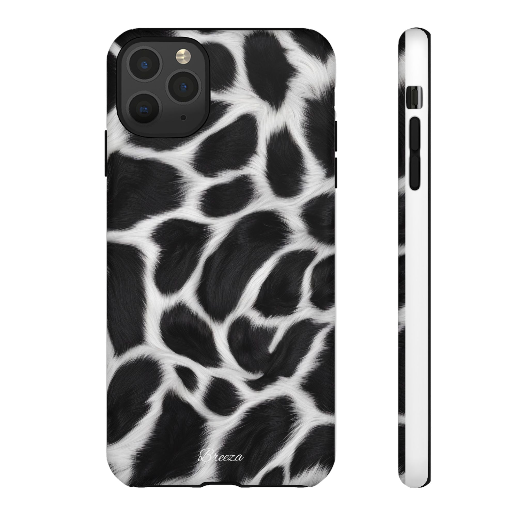 Furry Cow Print Phone Case