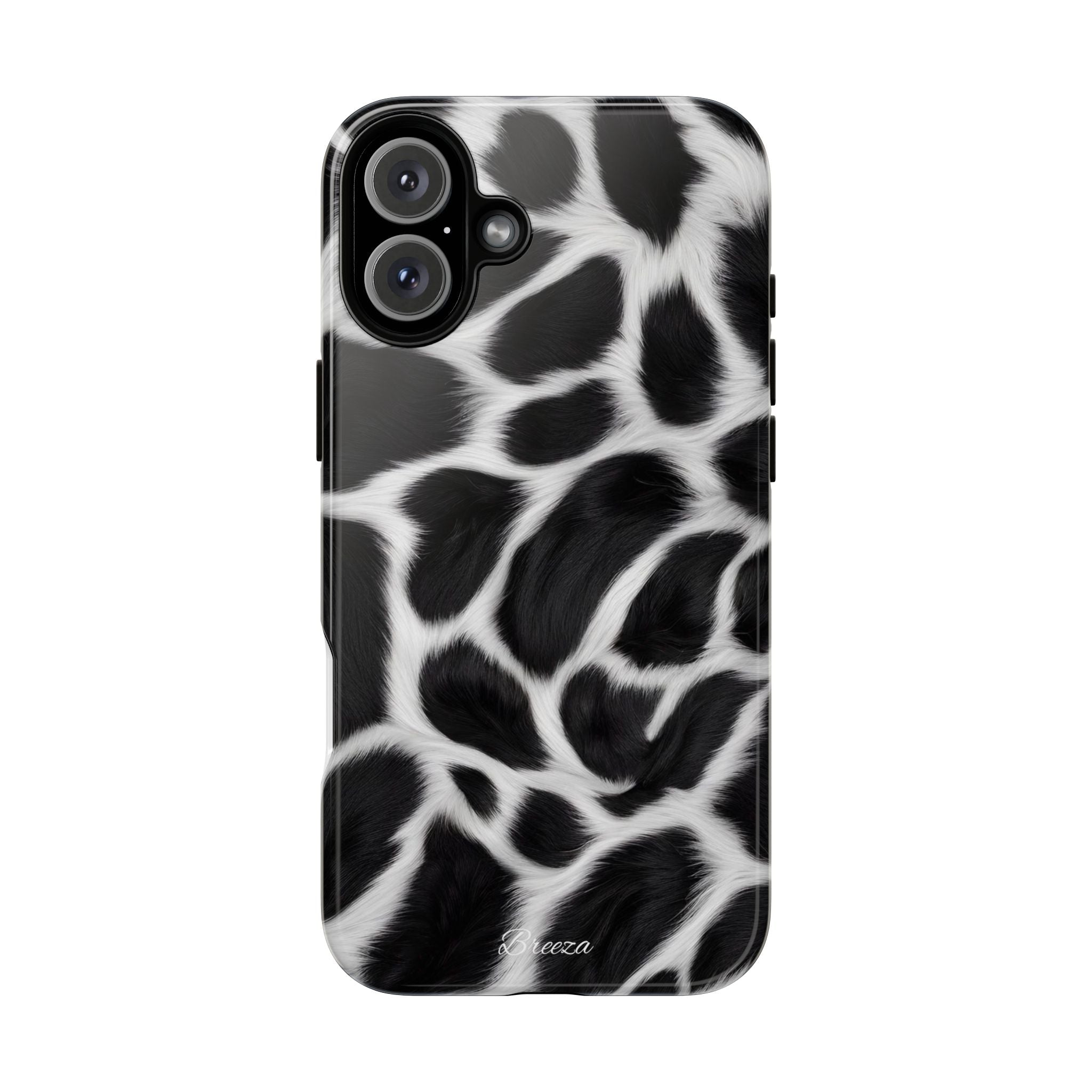 Furry Cow Print Phone Case