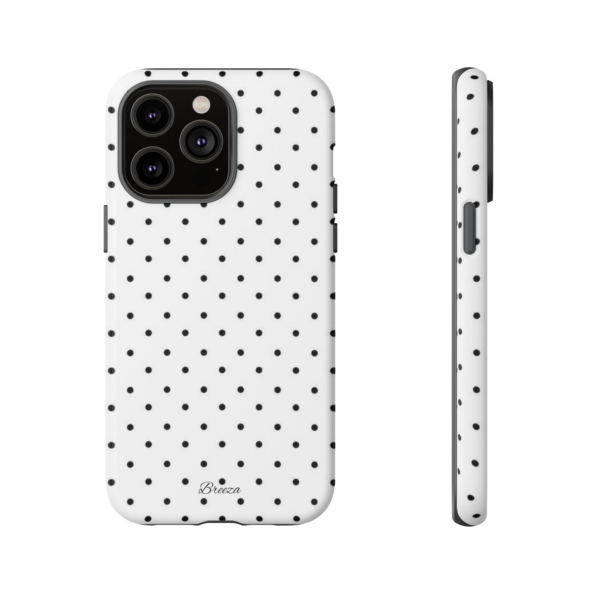 White & Black Polka Dot Phone Case