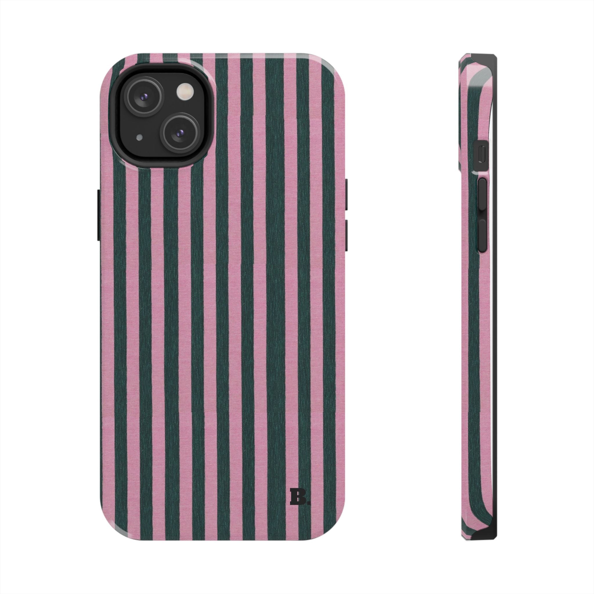 Pink & Green Striped Case