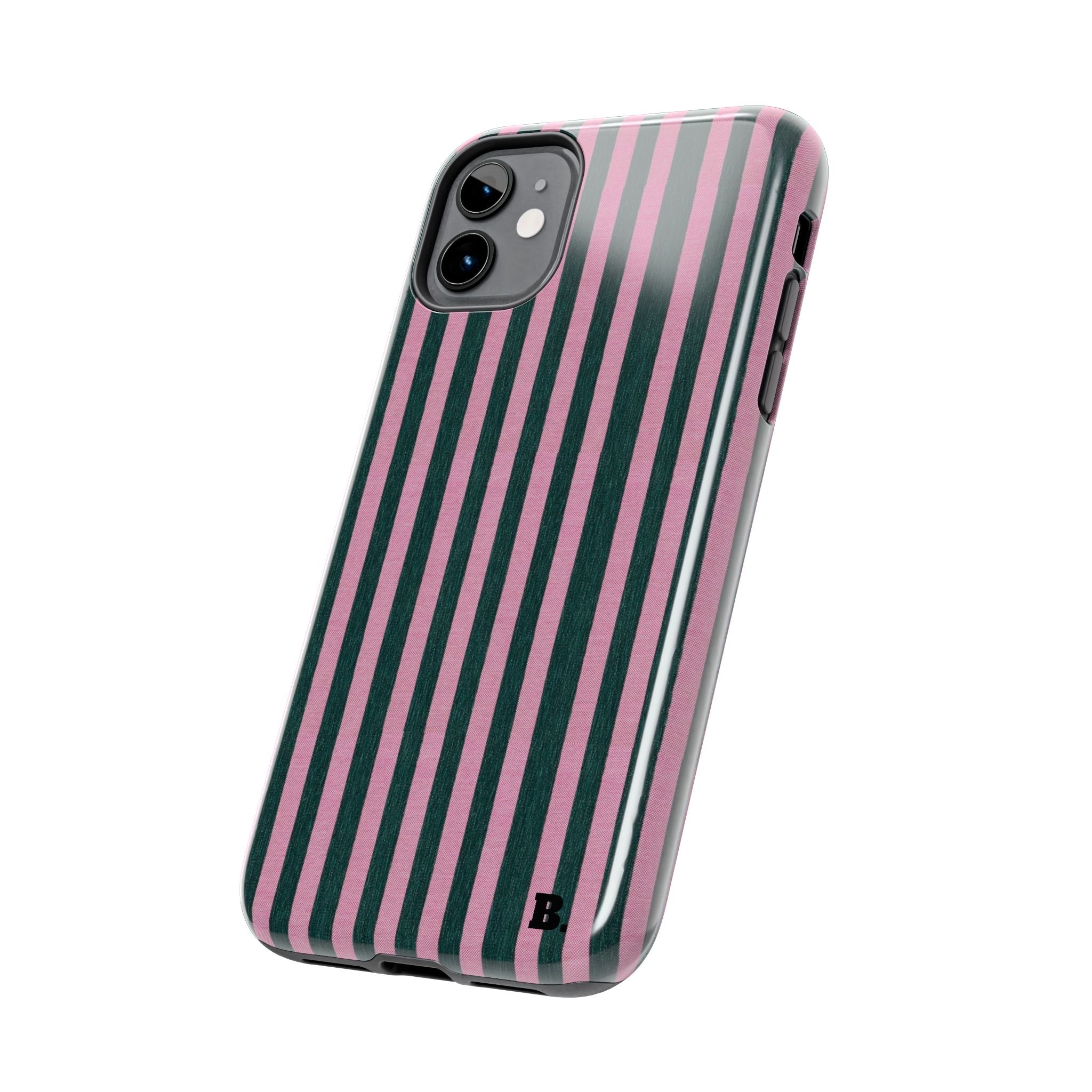 Pink & Green Striped Case