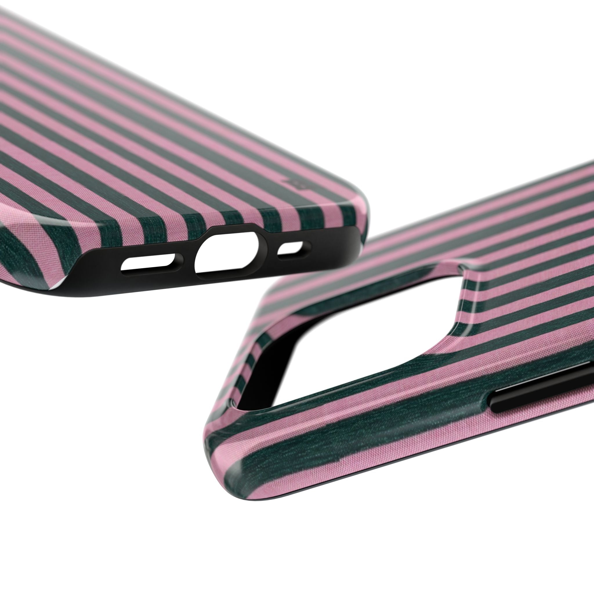Pink & Green Striped Case