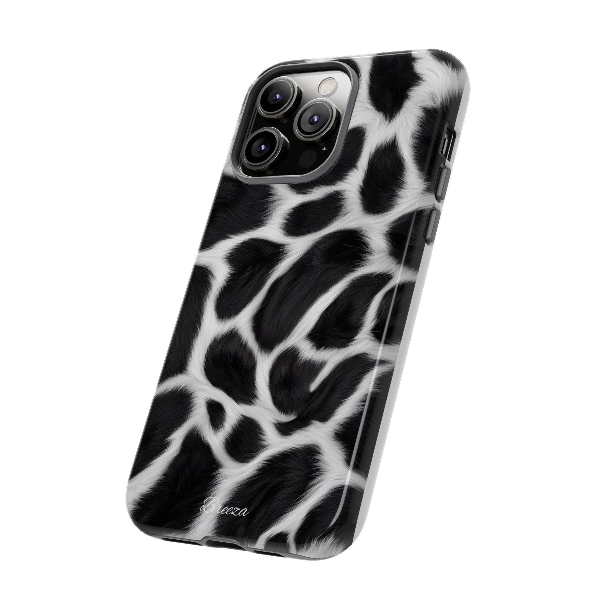 Furry Cow Print Phone Case