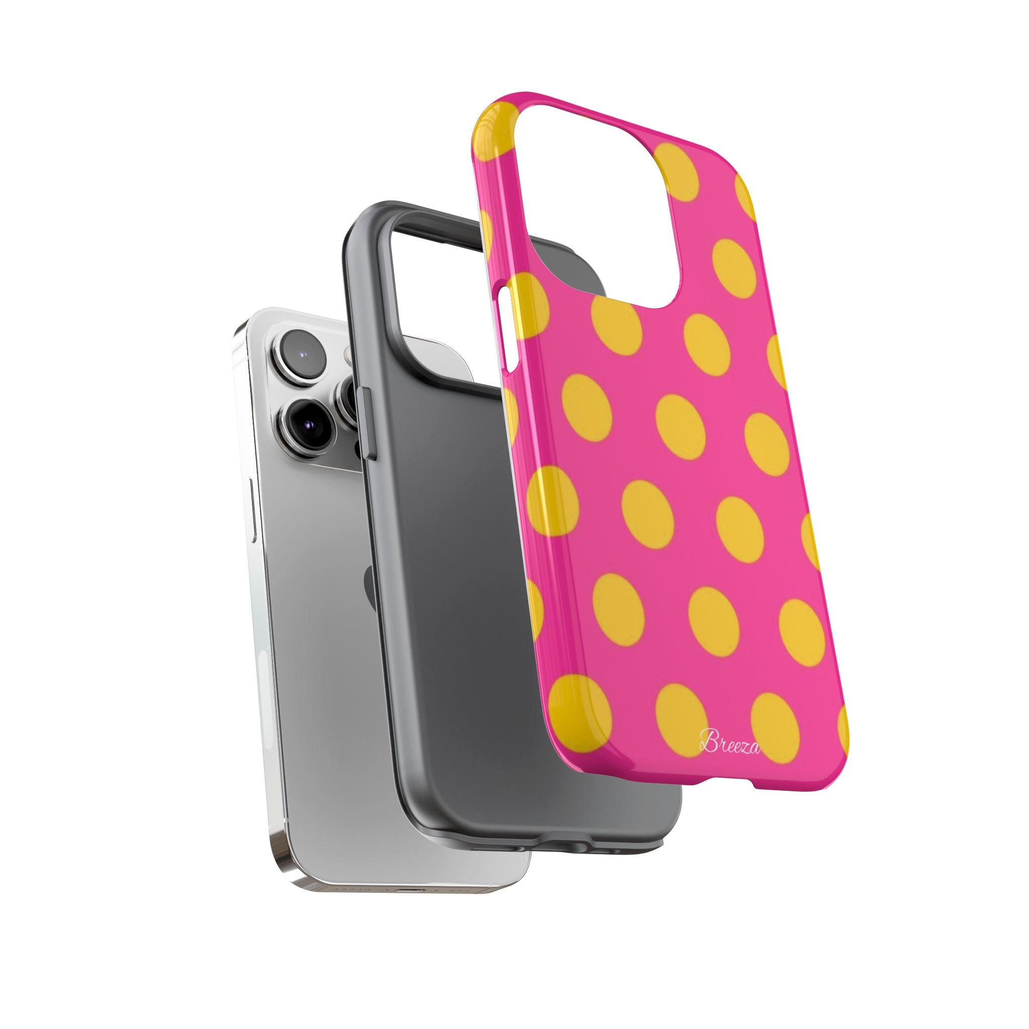 Pink & Yellow Dot Phone Case