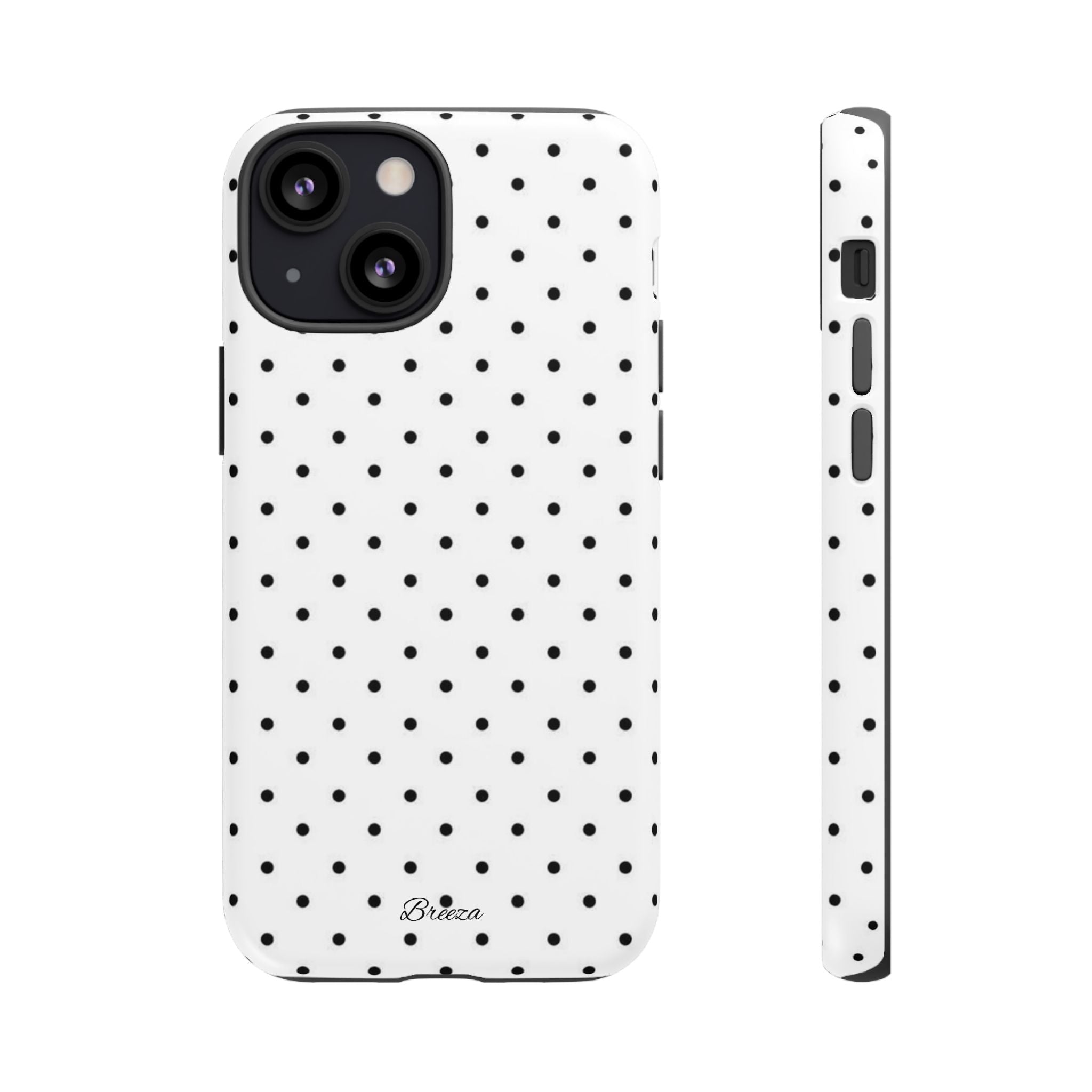 White & Black Polka Dot Phone Case
