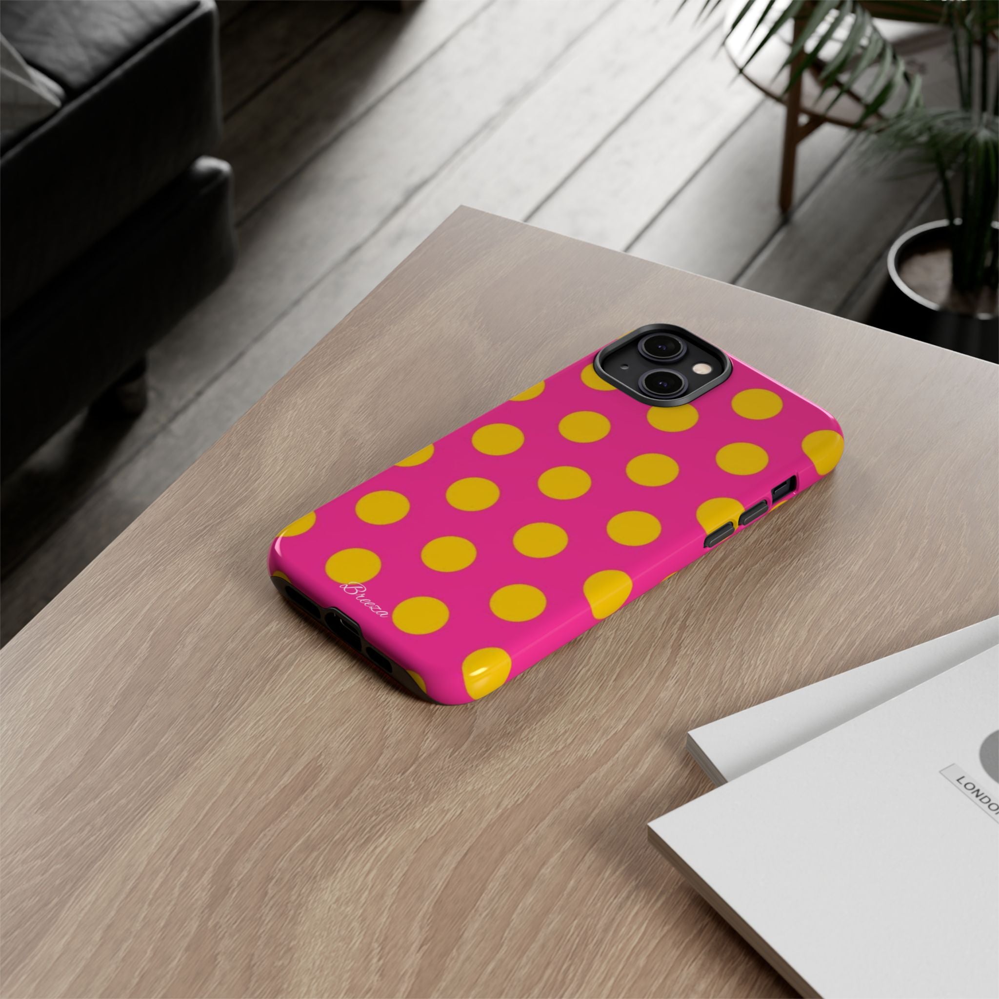 Pink & Yellow Dot Phone Case