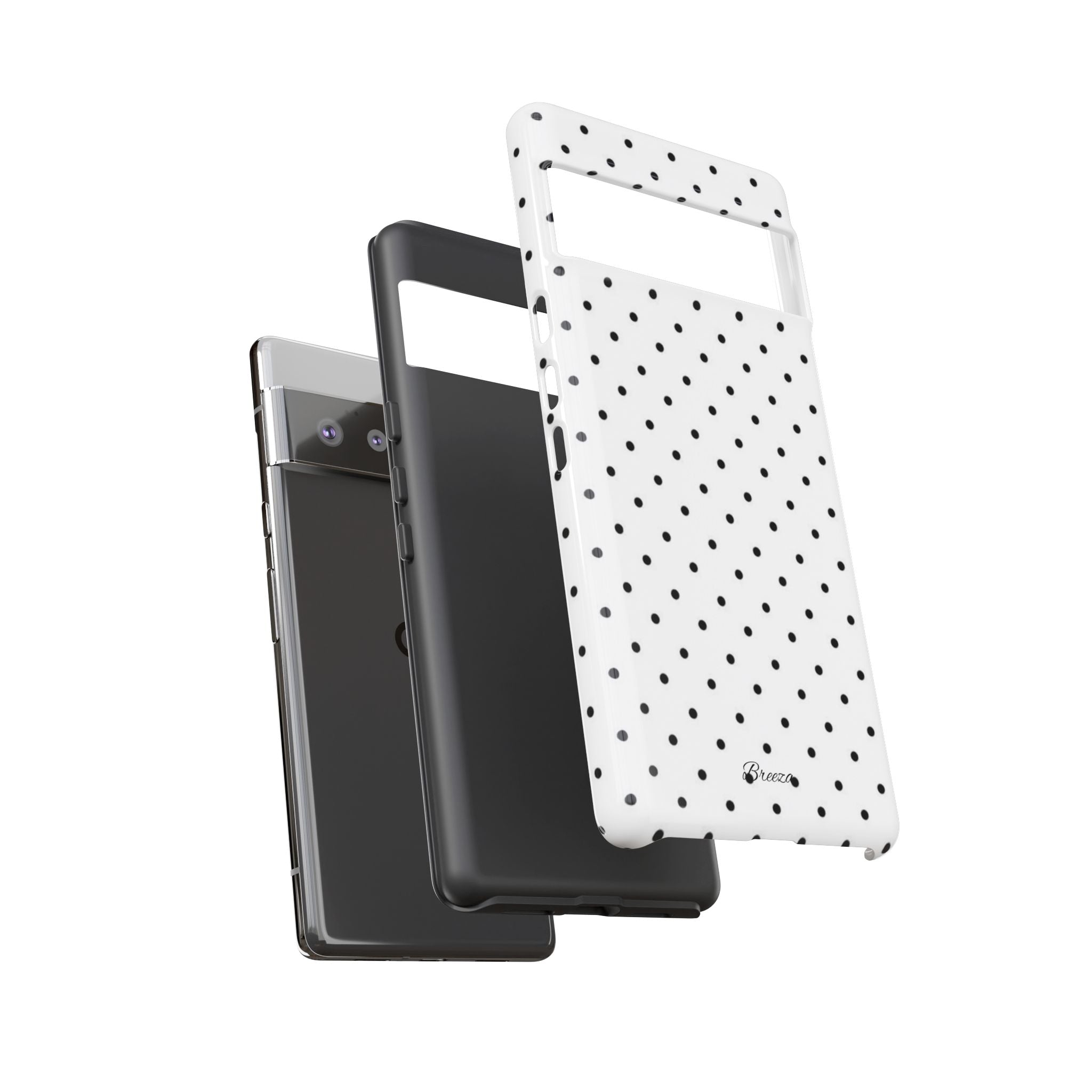 White & Black Polka Dot Phone Case