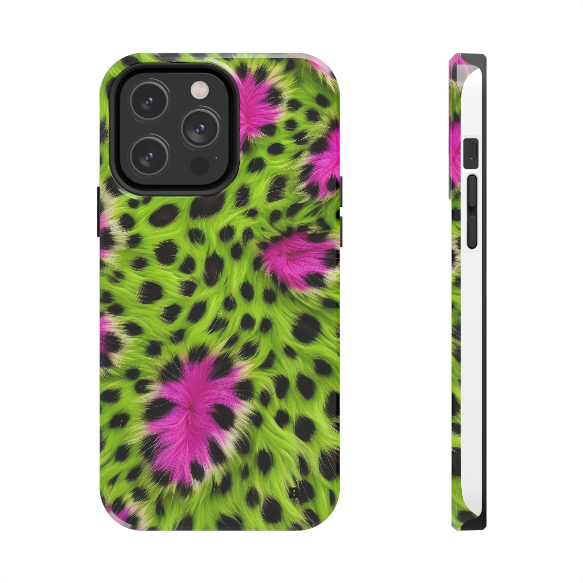 Bold Green & Pink Animal Fur Case
