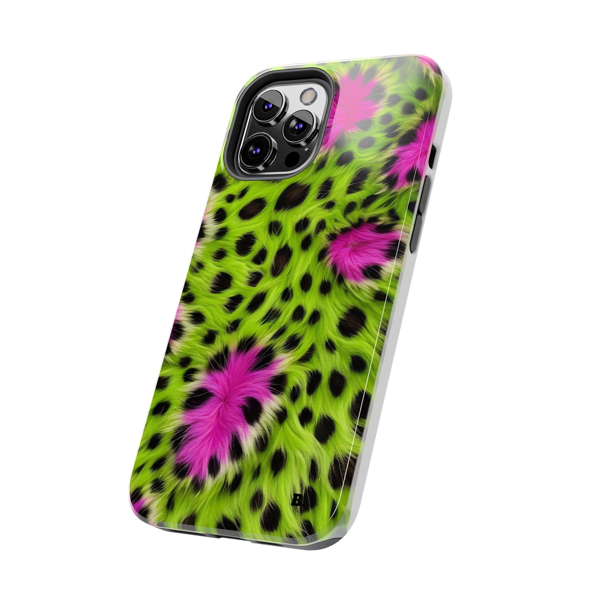 Bold Green & Pink Animal Fur Case