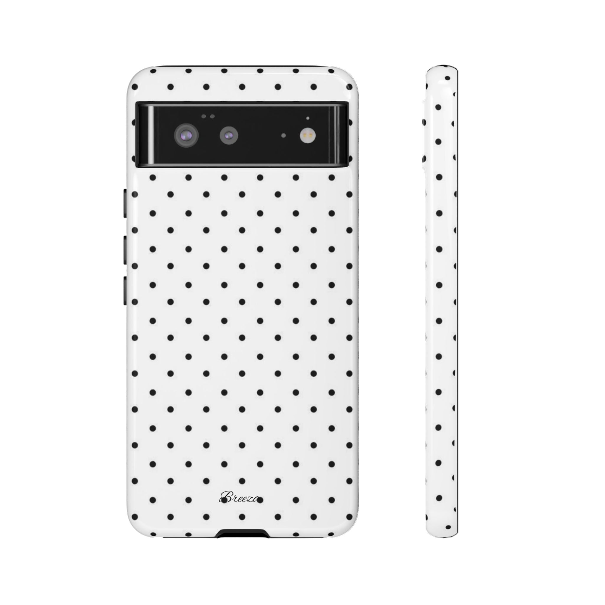 White & Black Polka Dot Phone Case