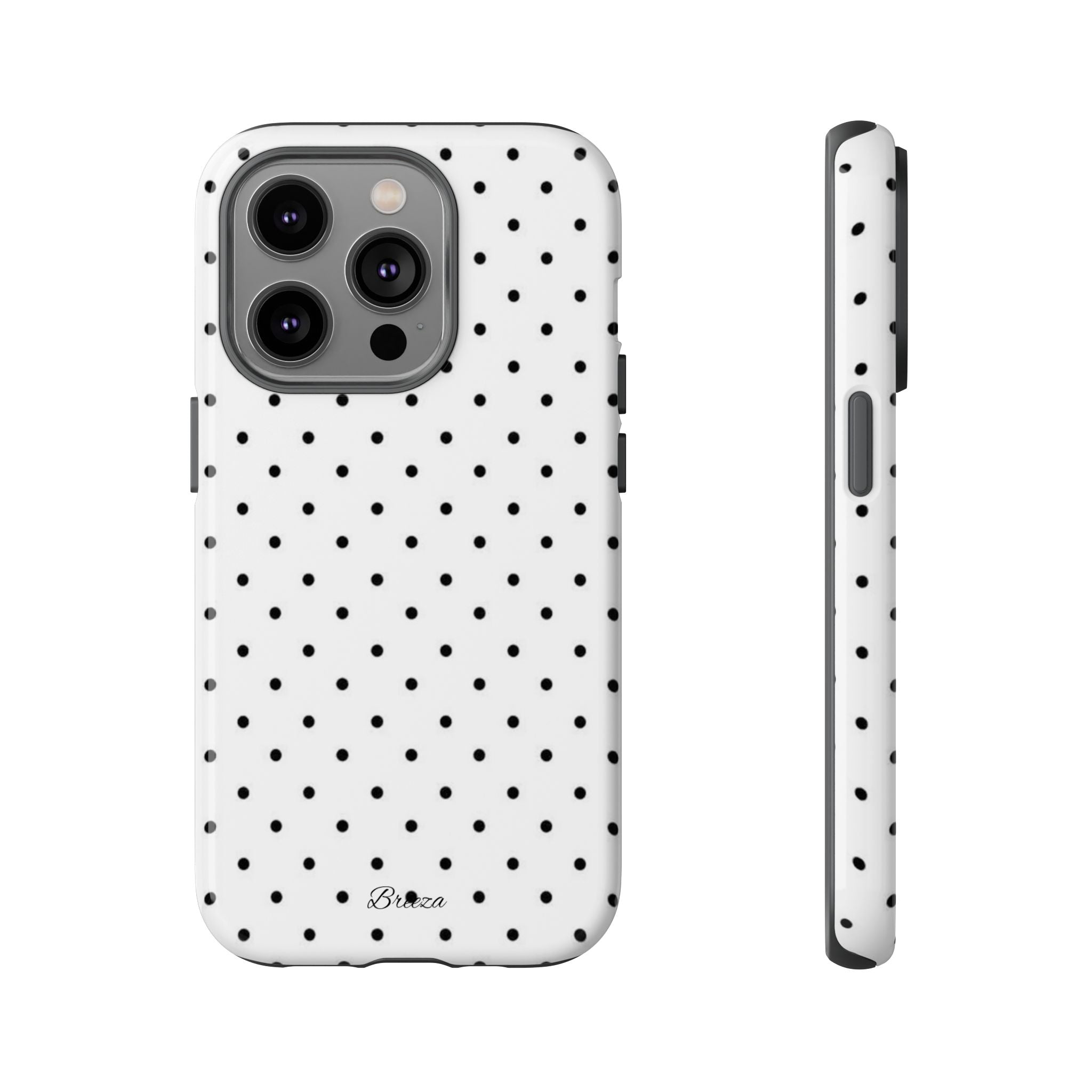 White & Black Polka Dot Phone Case