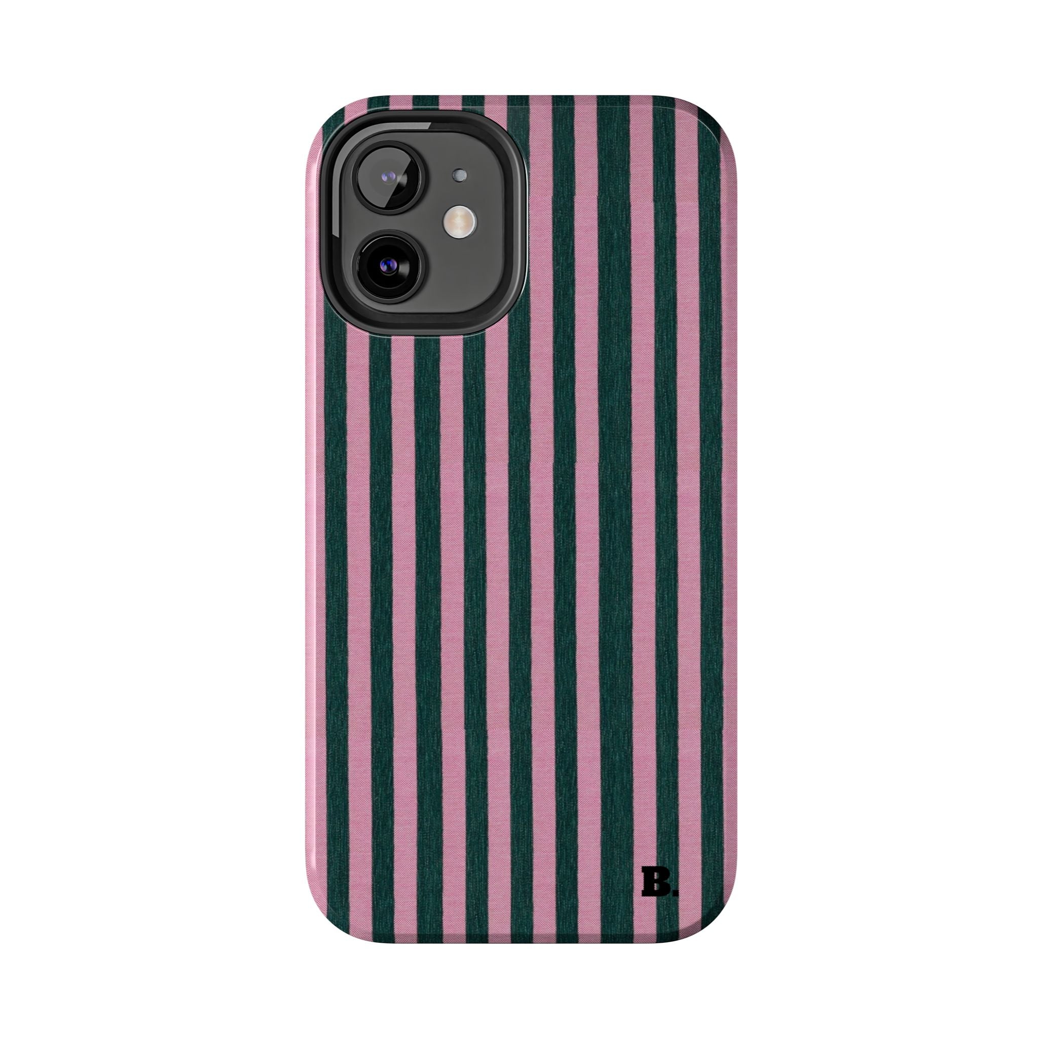 Pink & Green Striped Case