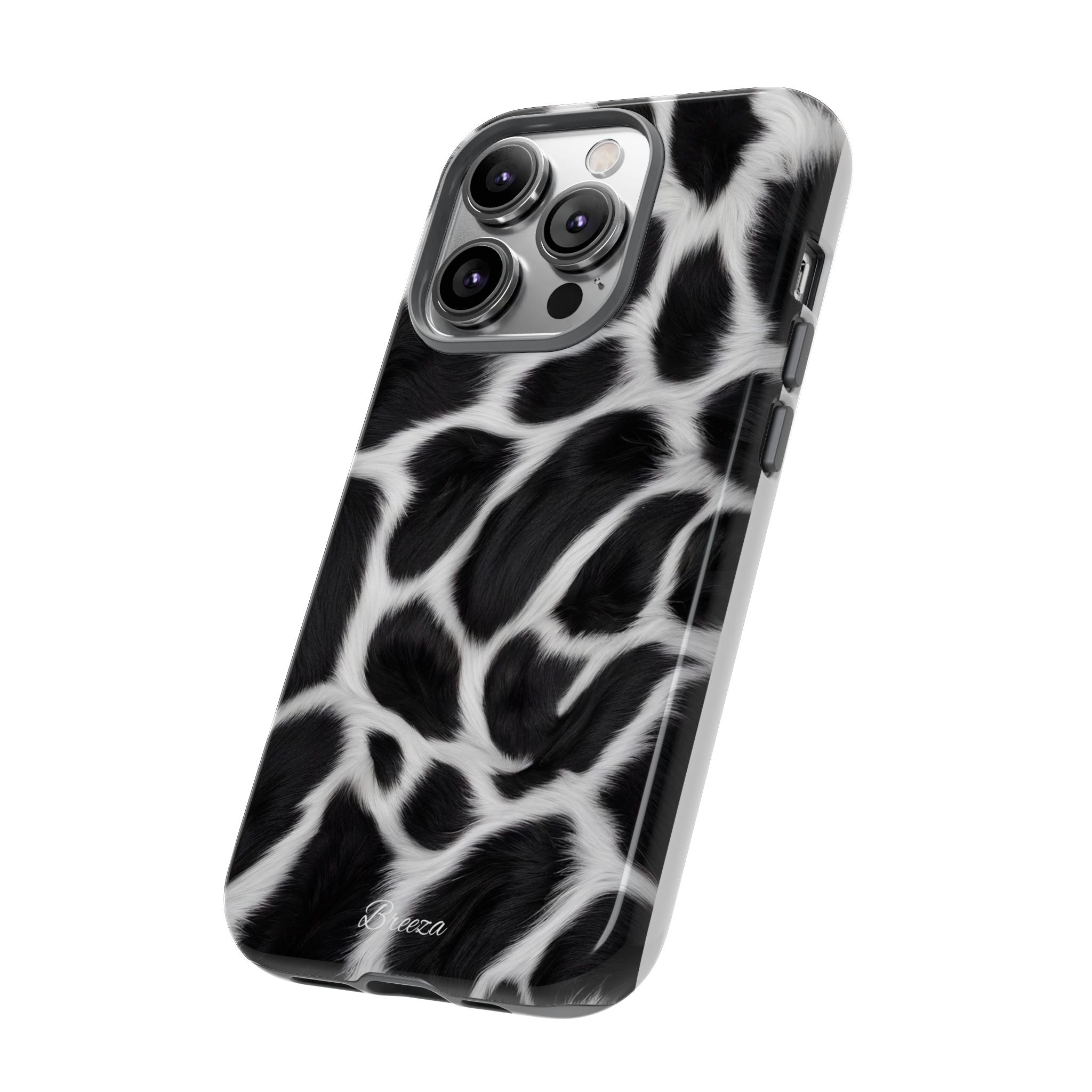 Furry Cow Print Phone Case