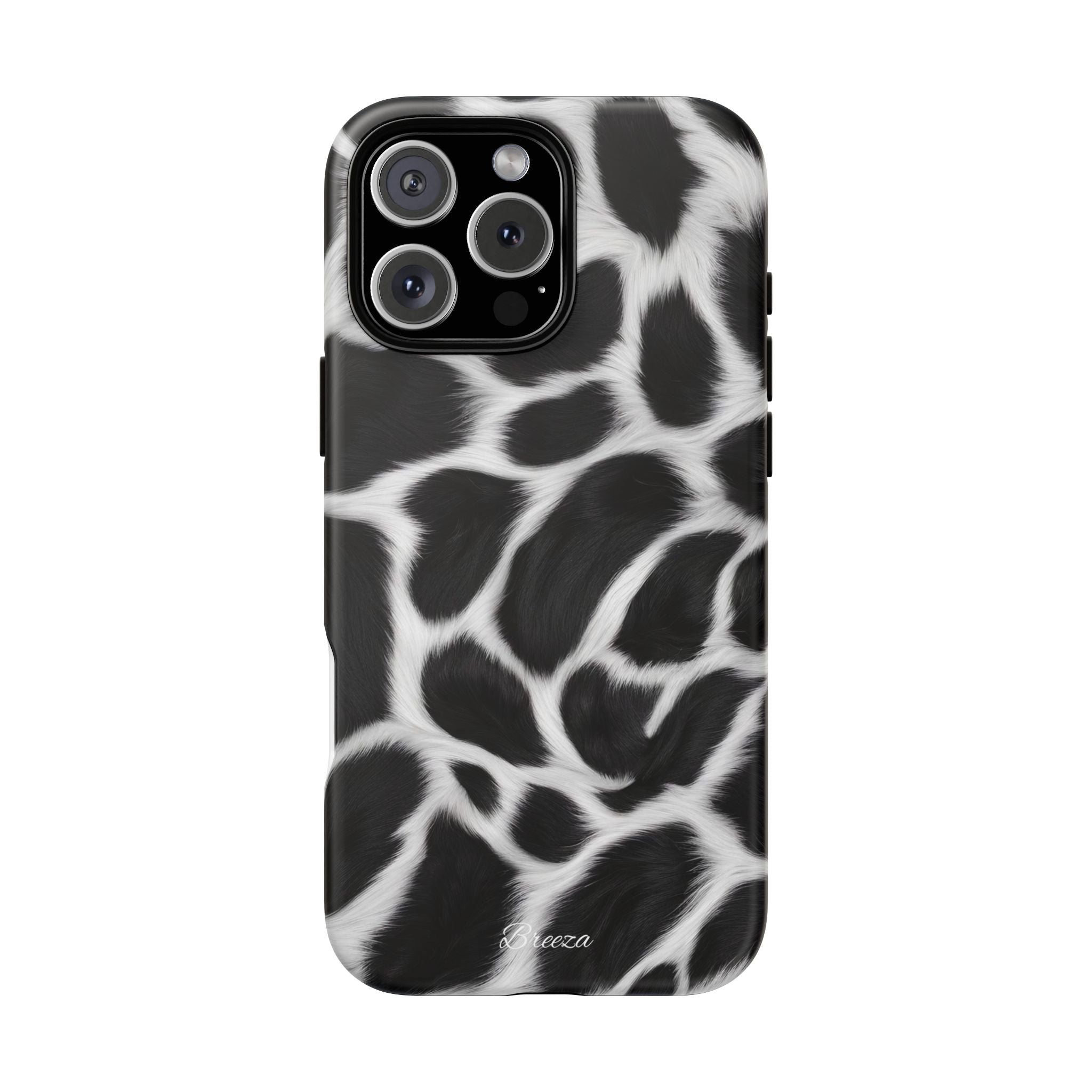 Furry Cow Print Phone Case