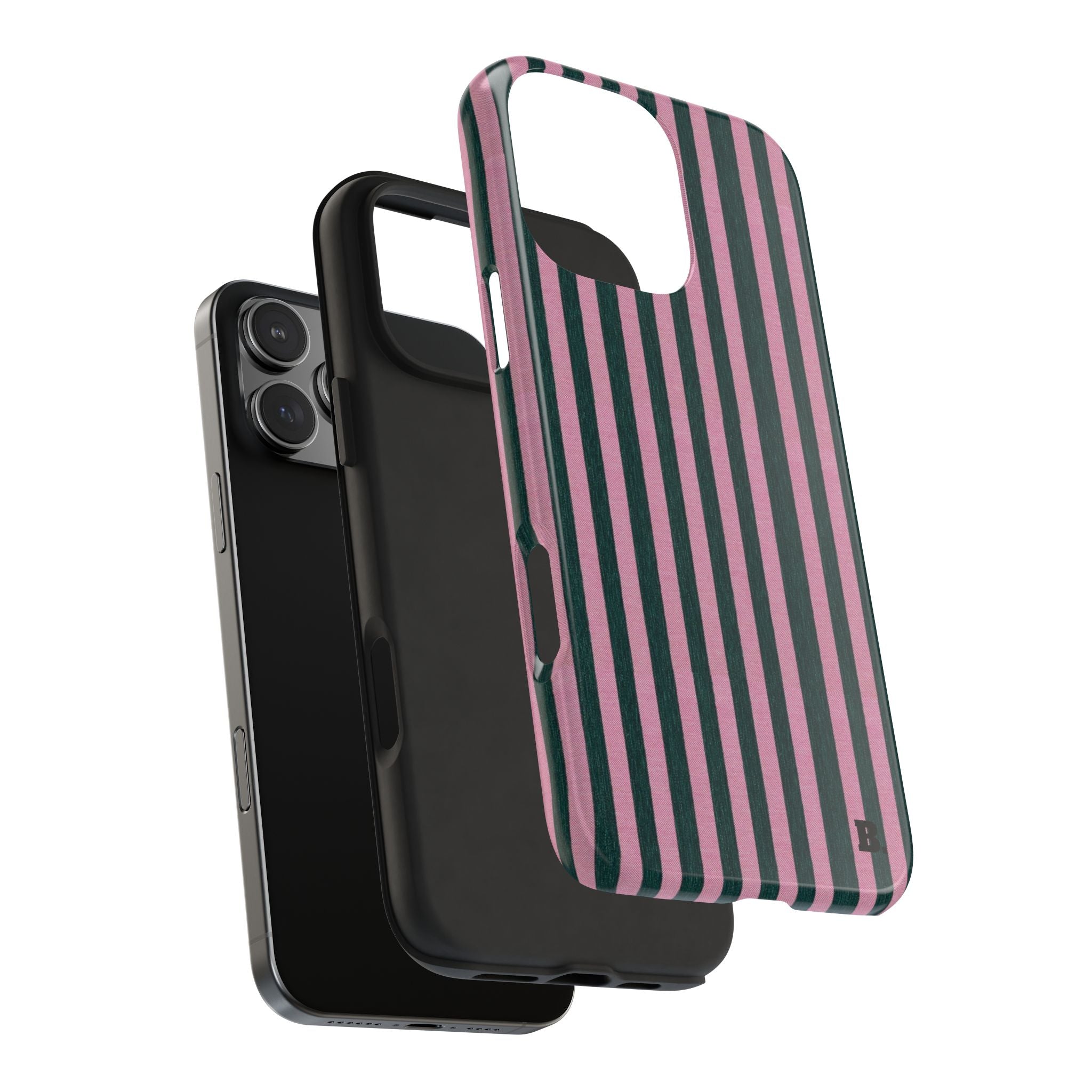 Pink & Green Striped Case