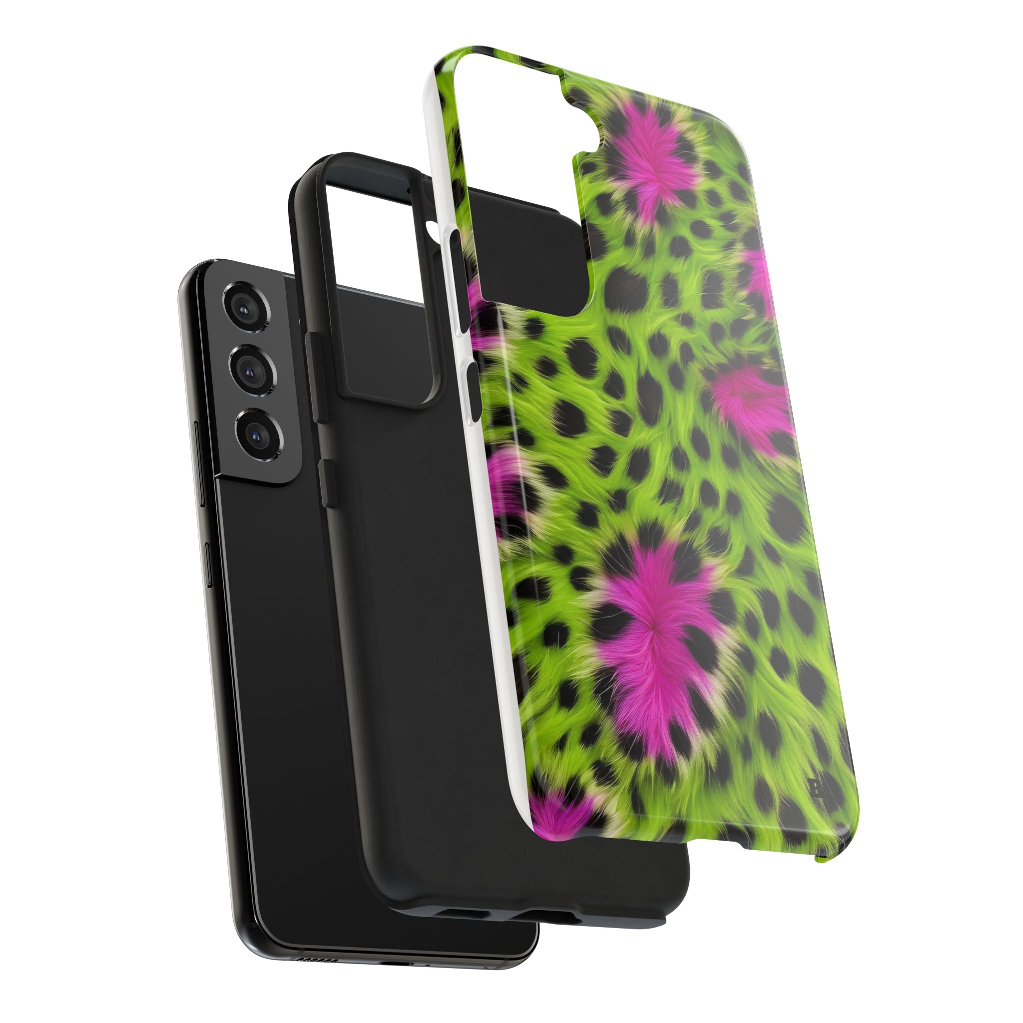 Bold Green & Pink Animal Fur Case