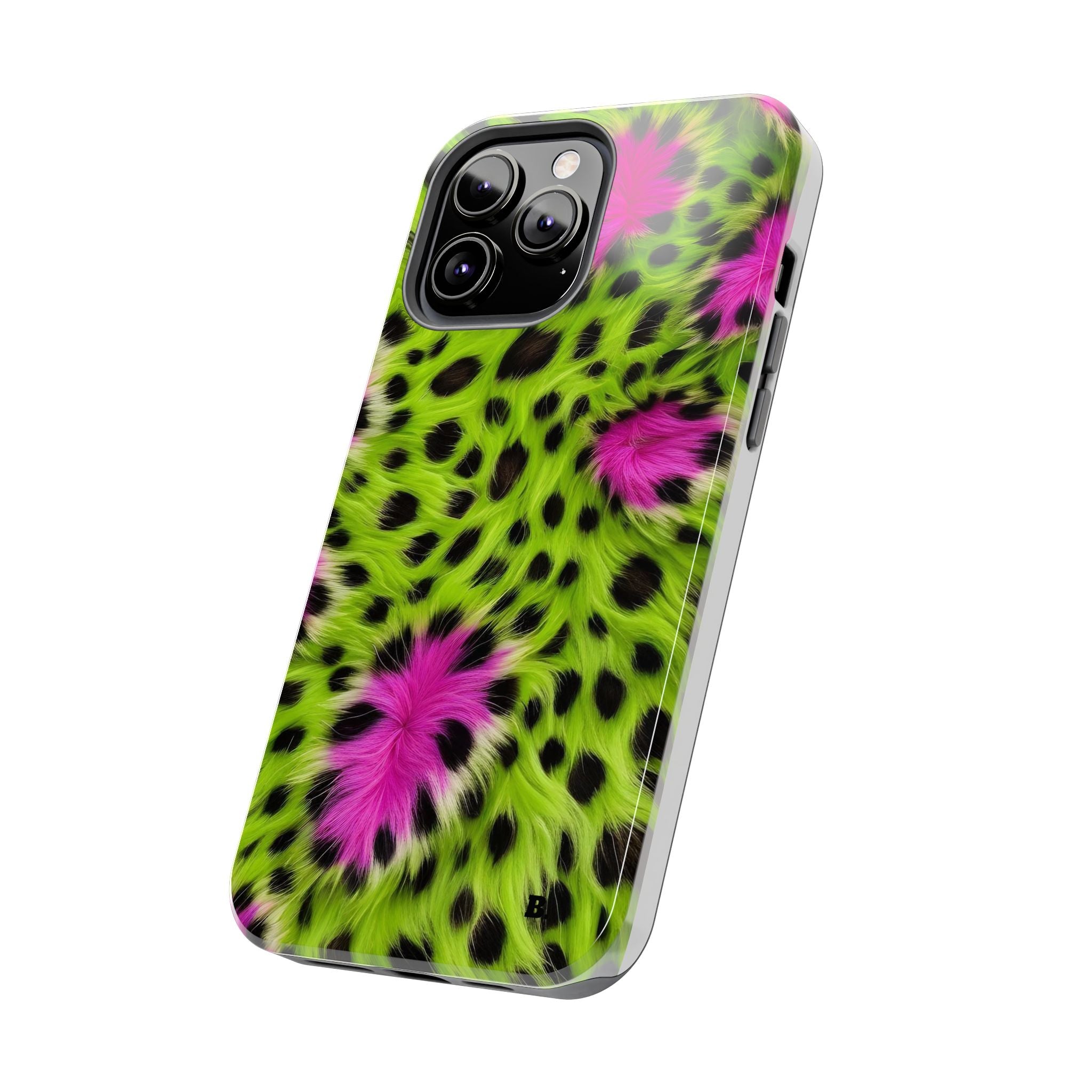 Bold Green & Pink Animal Fur Case