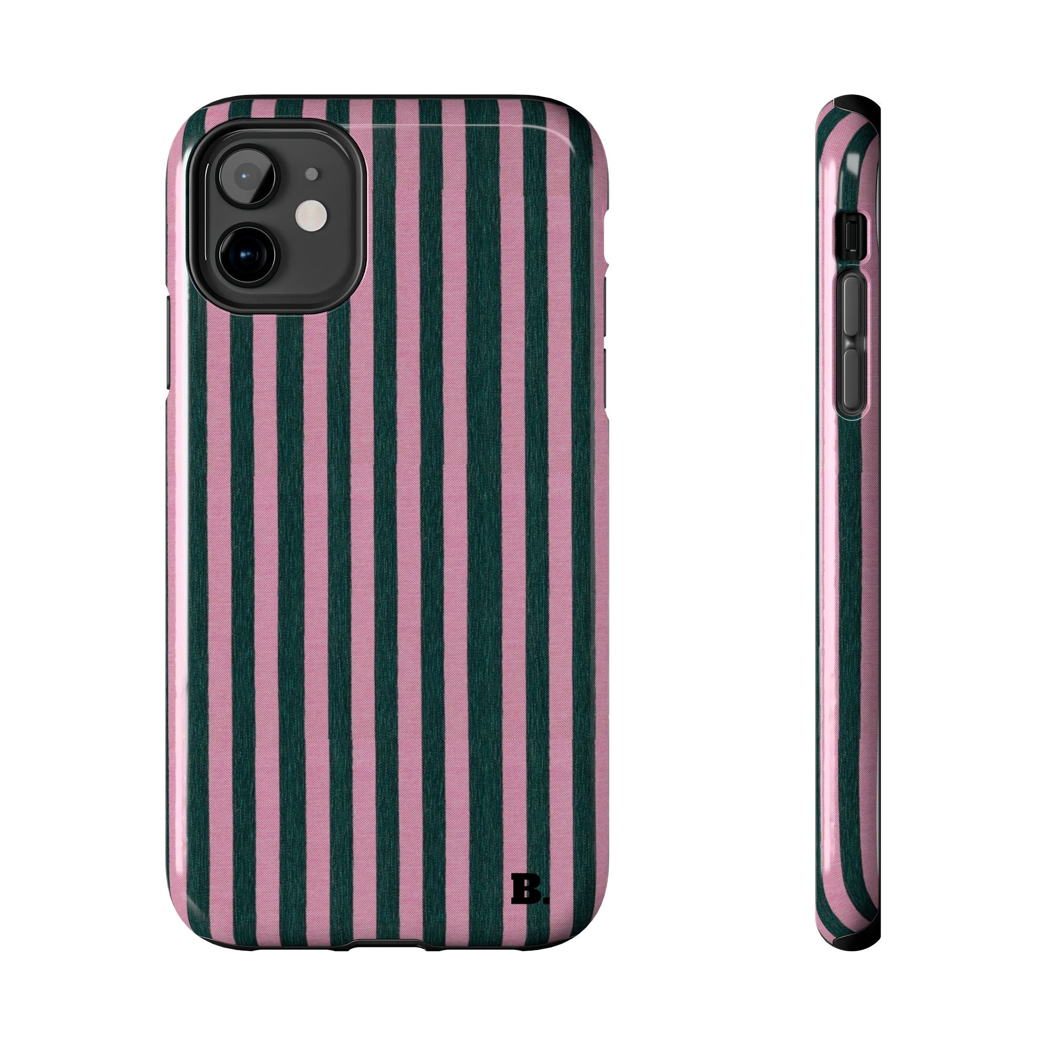 Pink & Green Striped Case