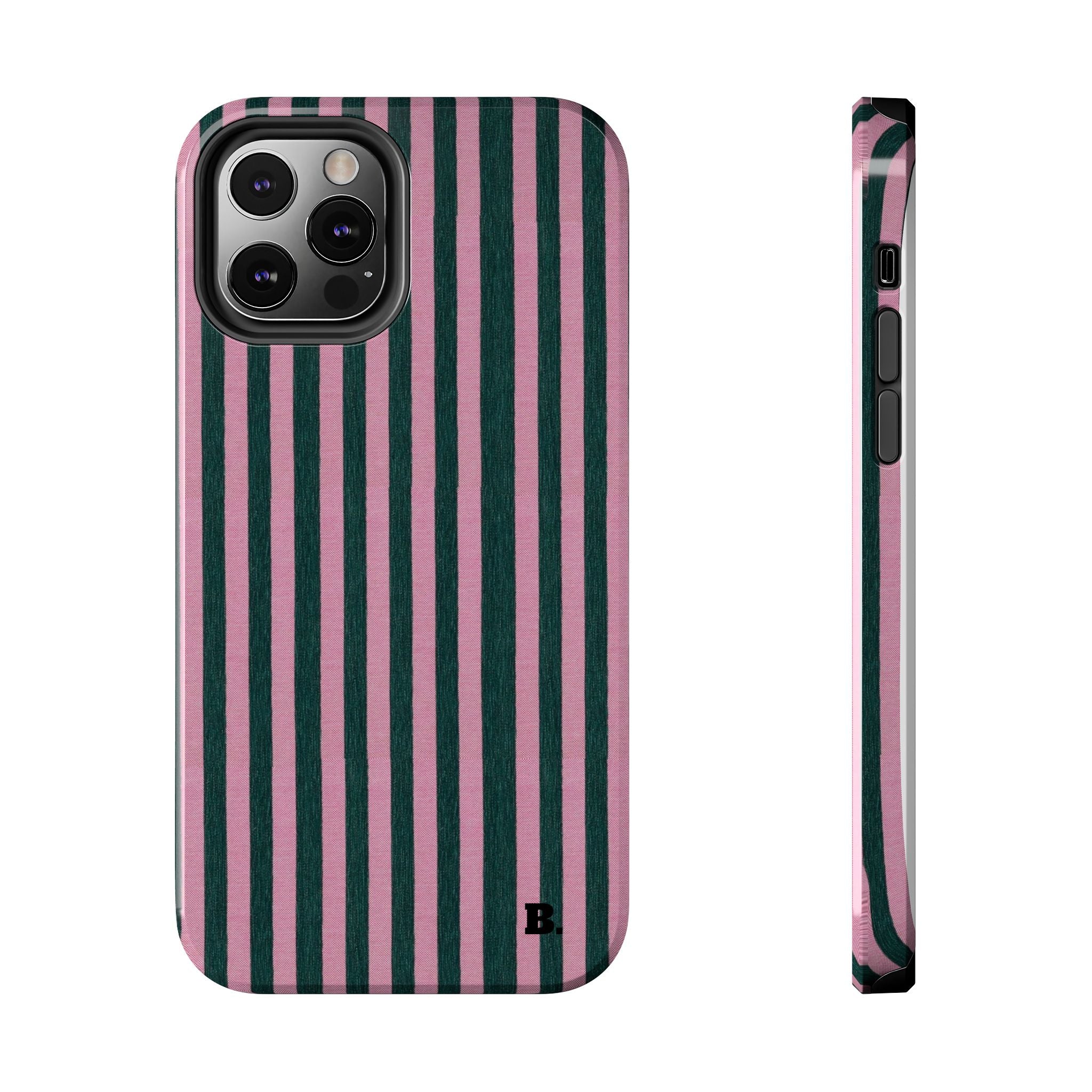 Pink & Green Striped Case