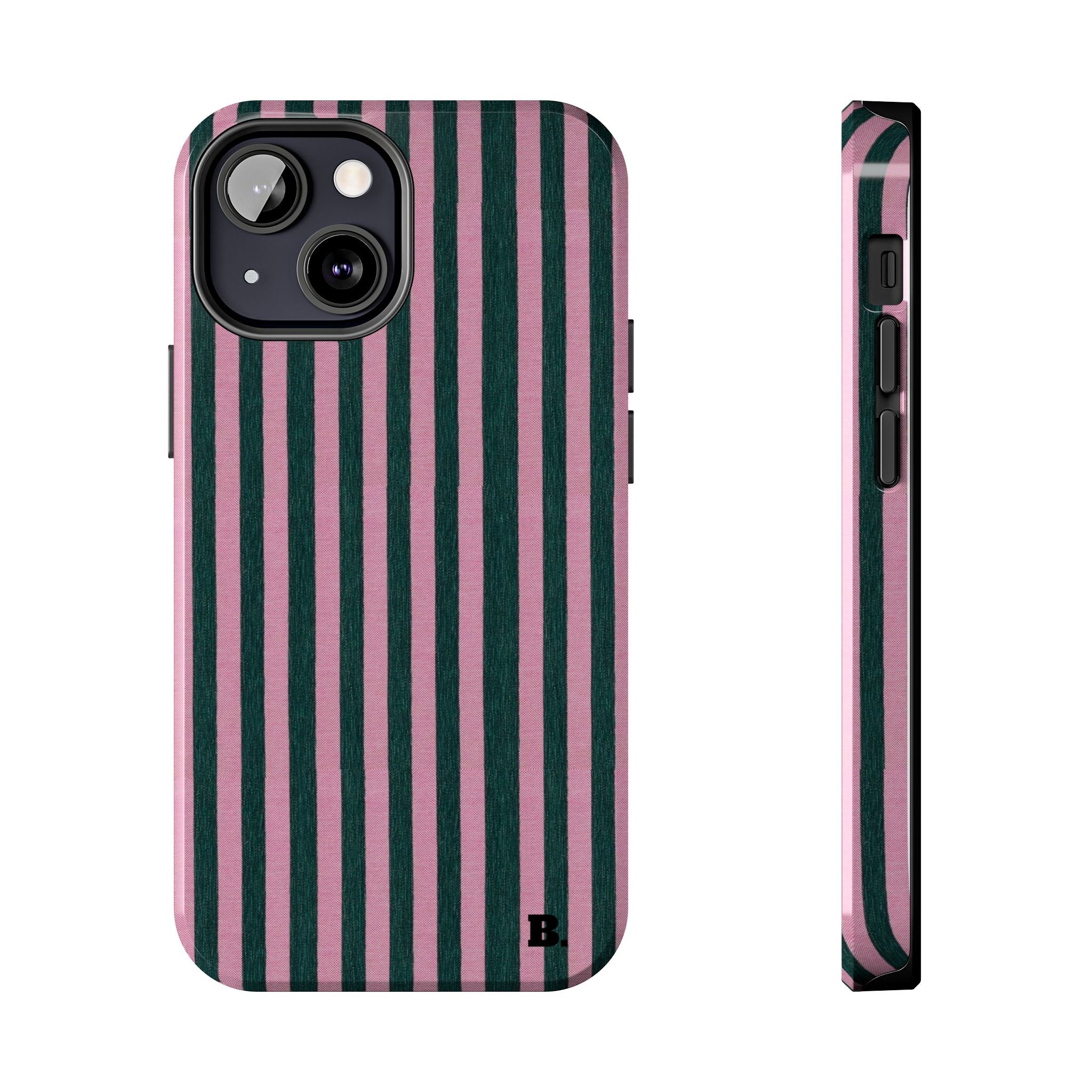 Pink & Green Striped Case