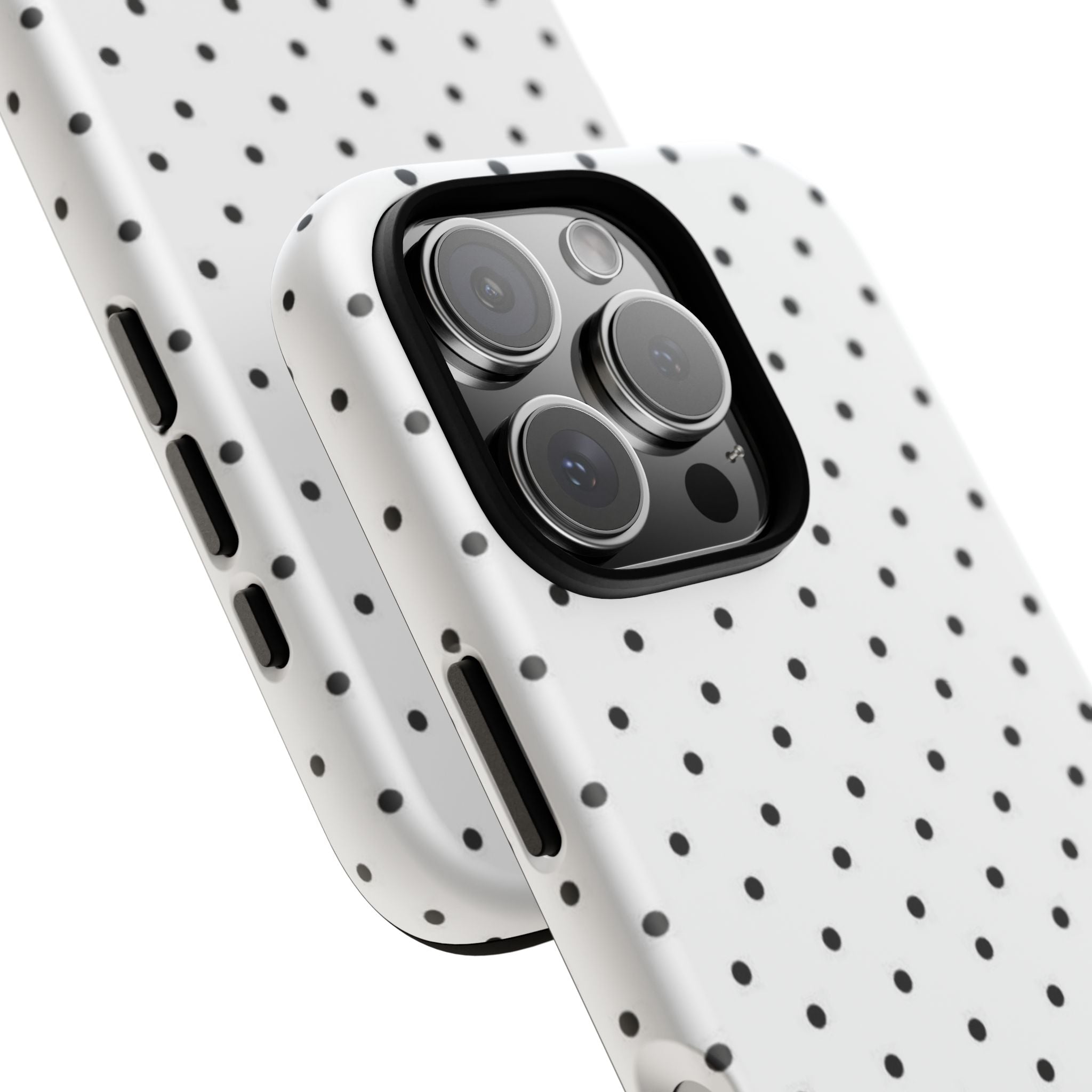 White & Black Polka Dot Phone Case