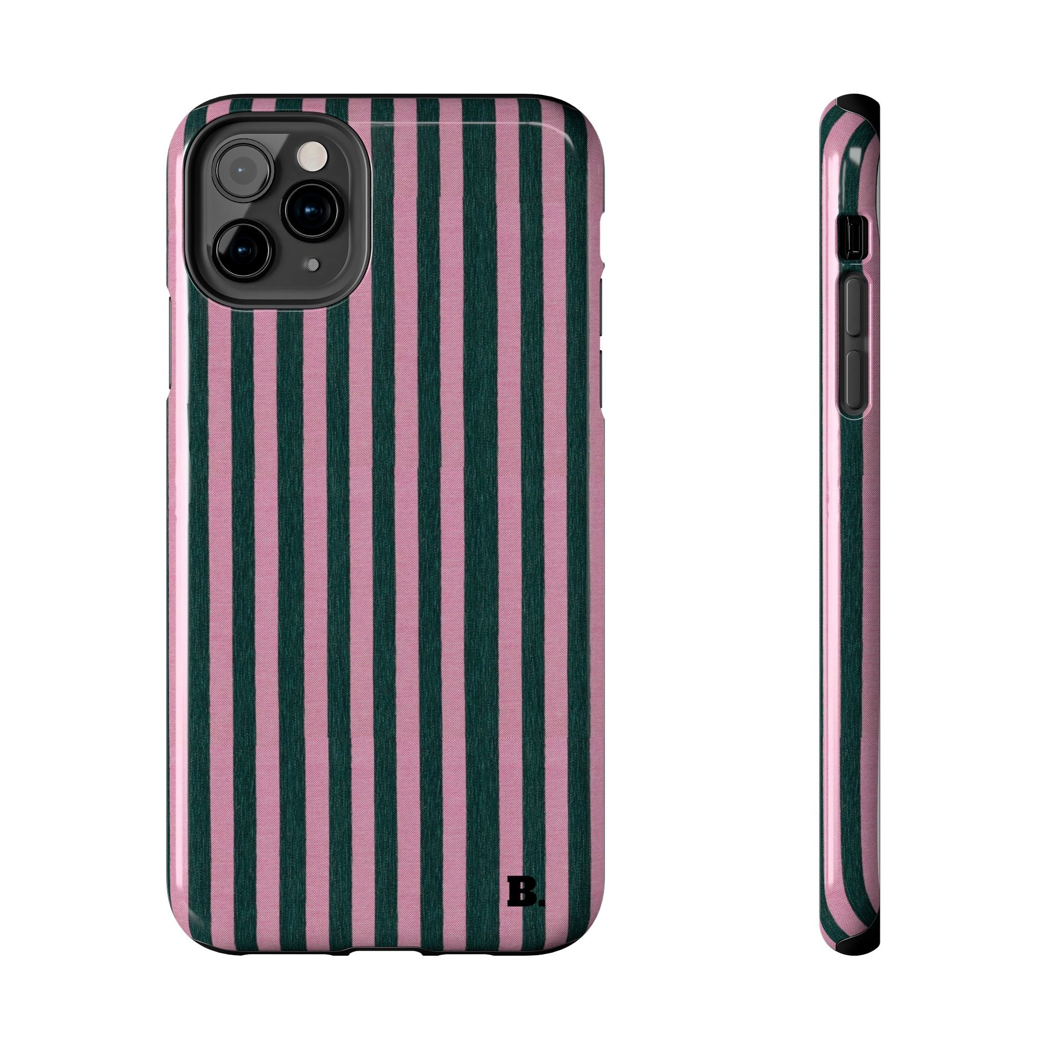 Pink & Green Striped Case