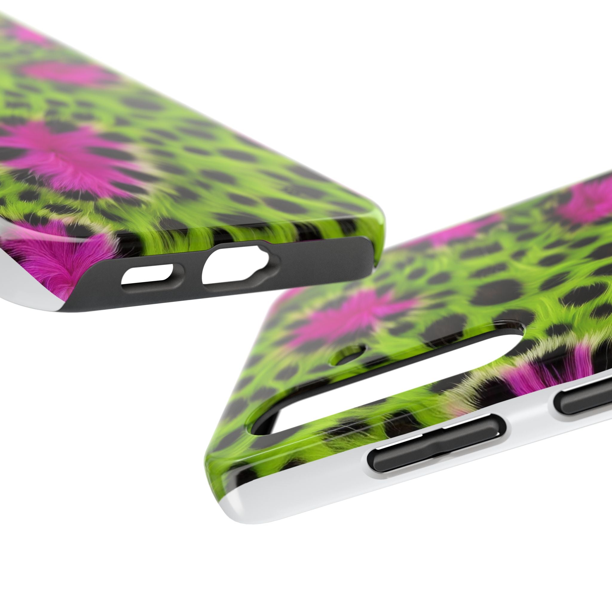 Bold Green & Pink Animal Fur Case
