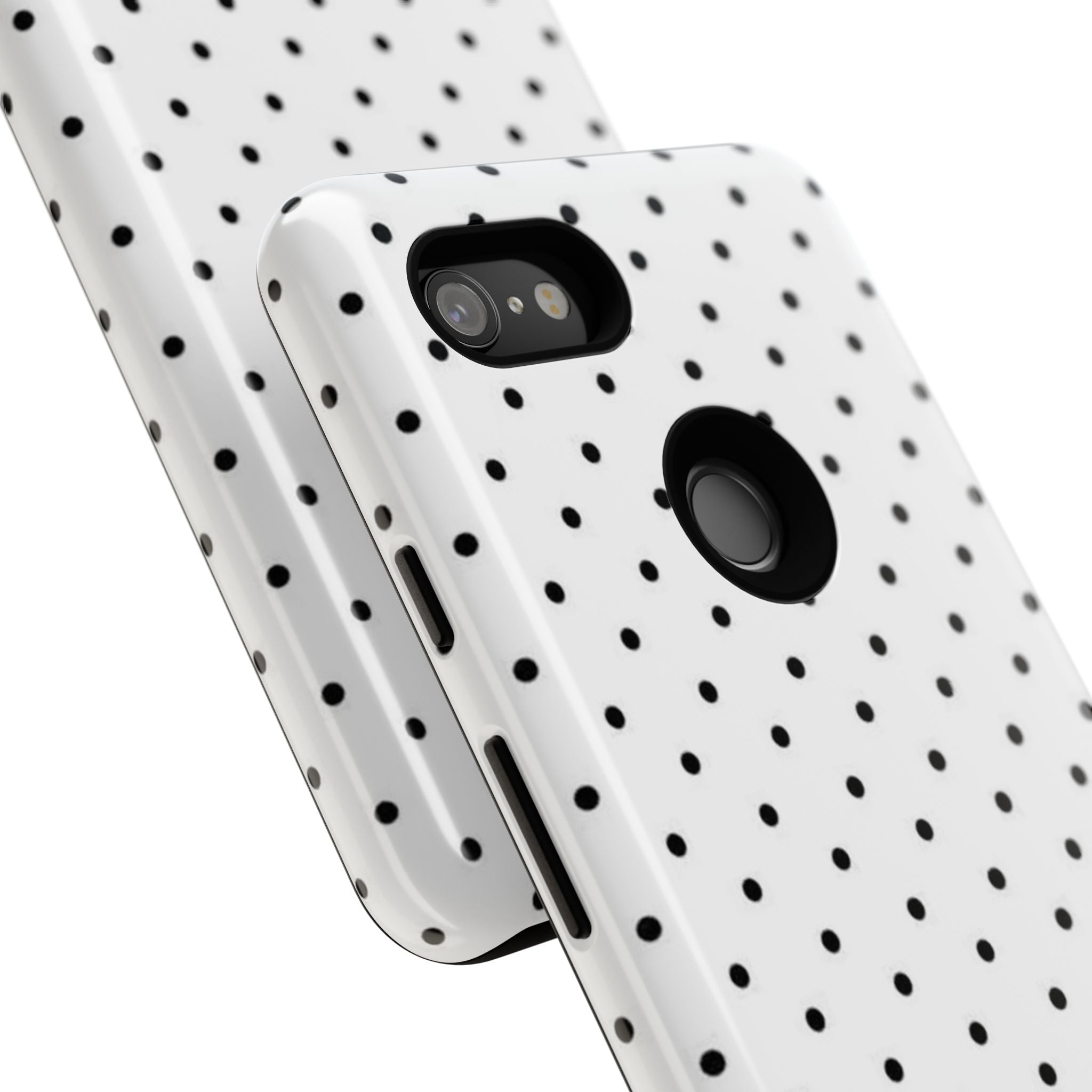 White & Black Polka Dot Phone Case