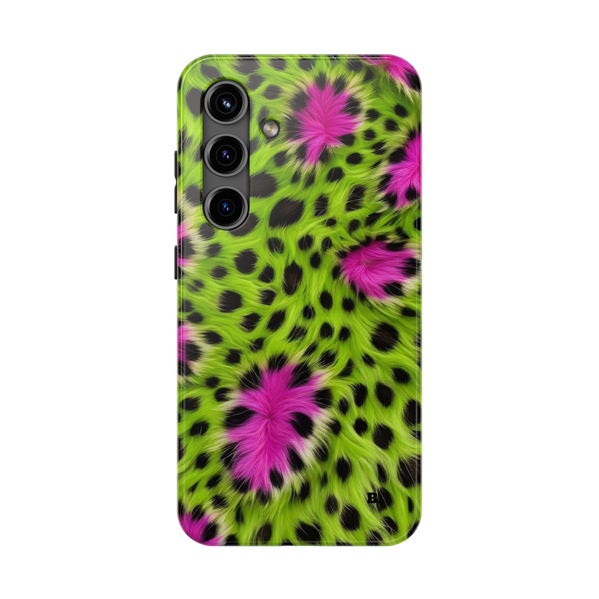 Bold Green & Pink Animal Fur Case