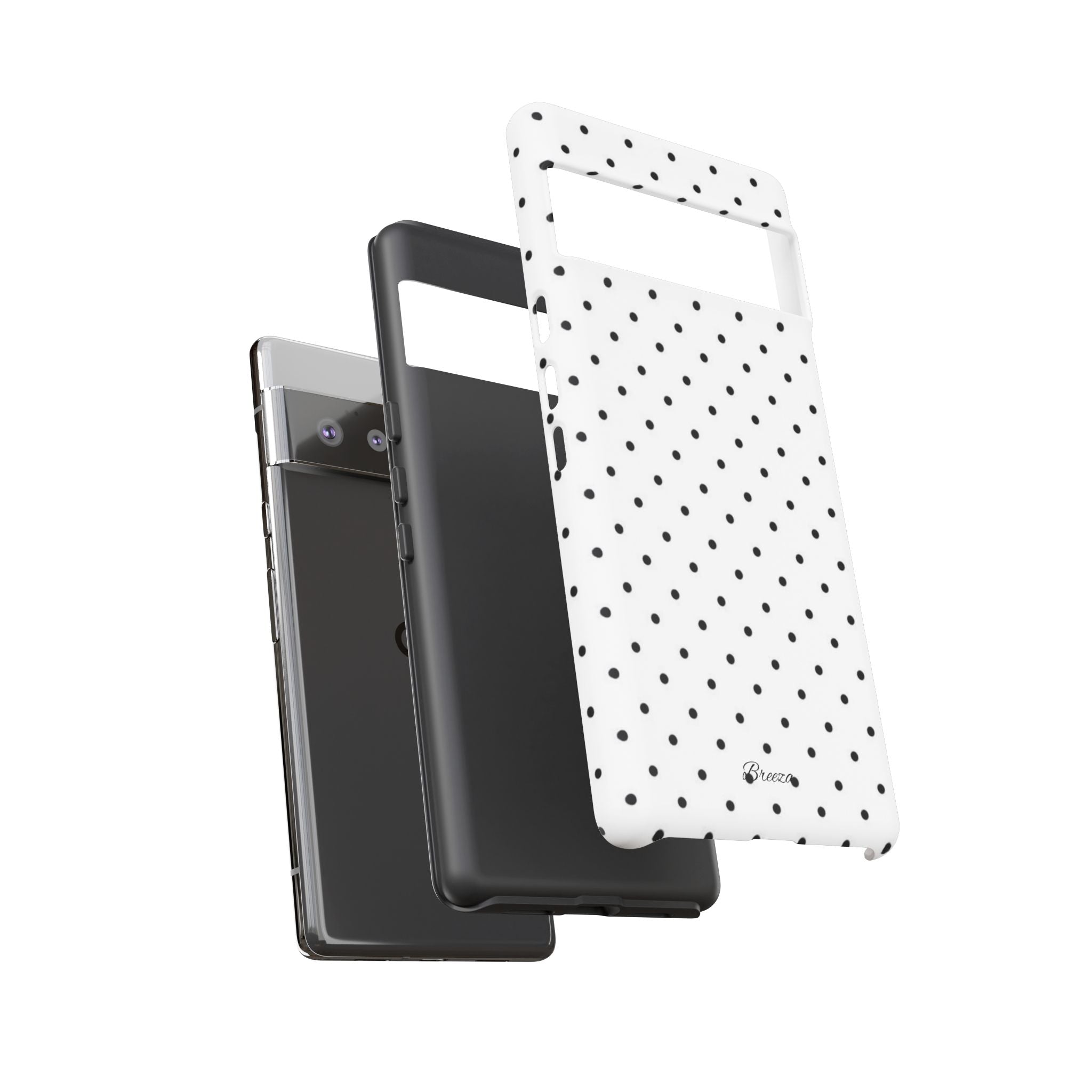 White & Black Polka Dot Phone Case