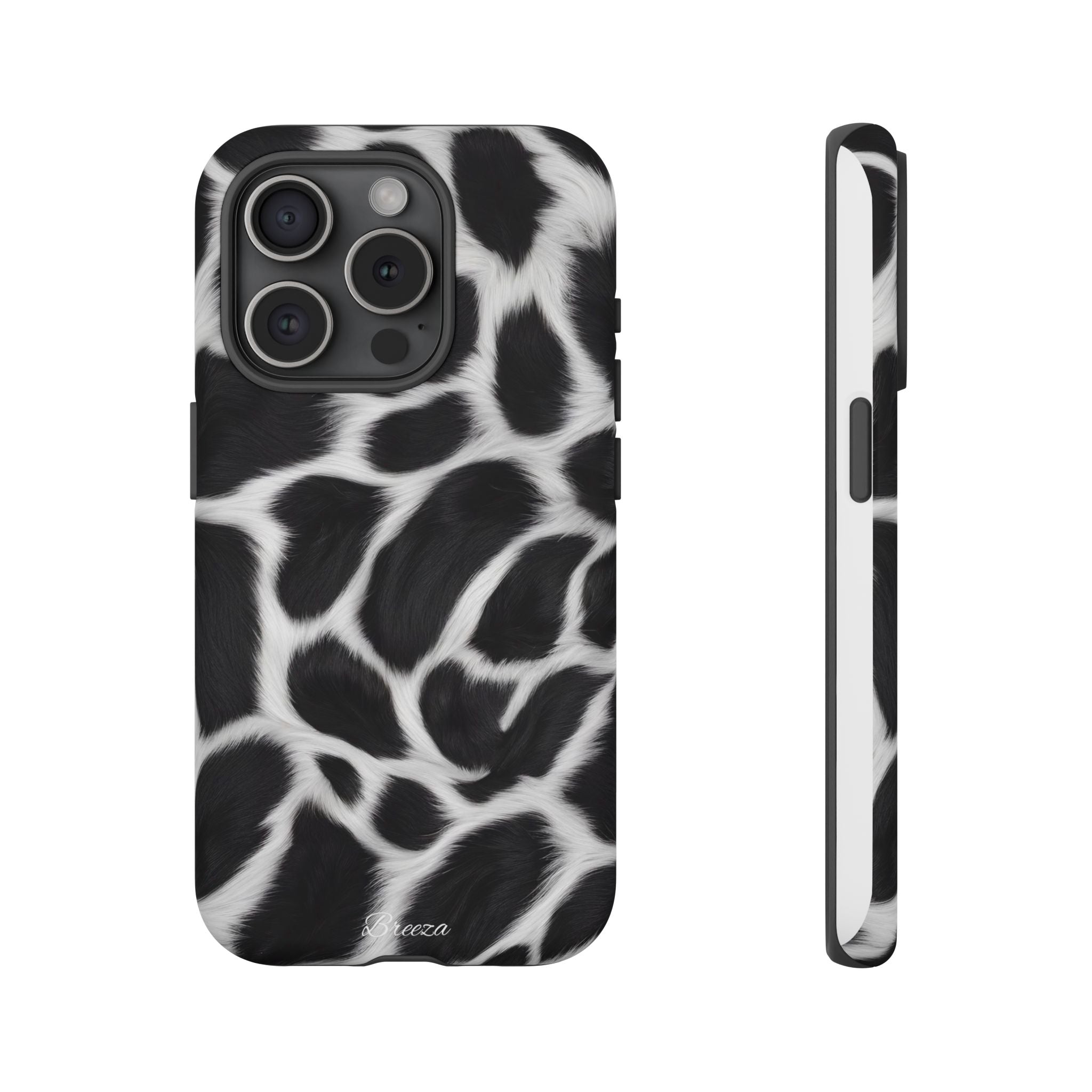 Furry Cow Print Phone Case