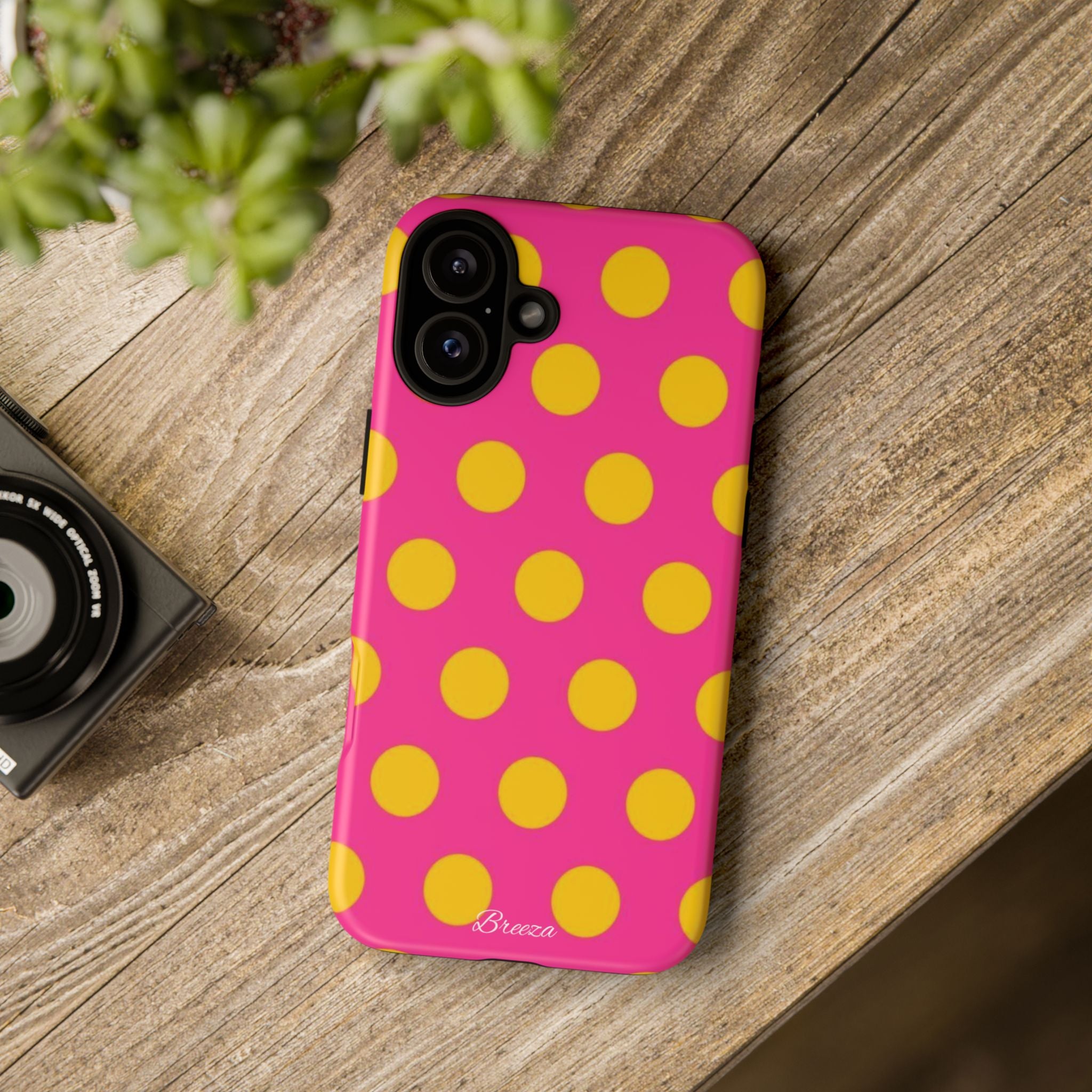 Pink & Yellow Dot Phone Case