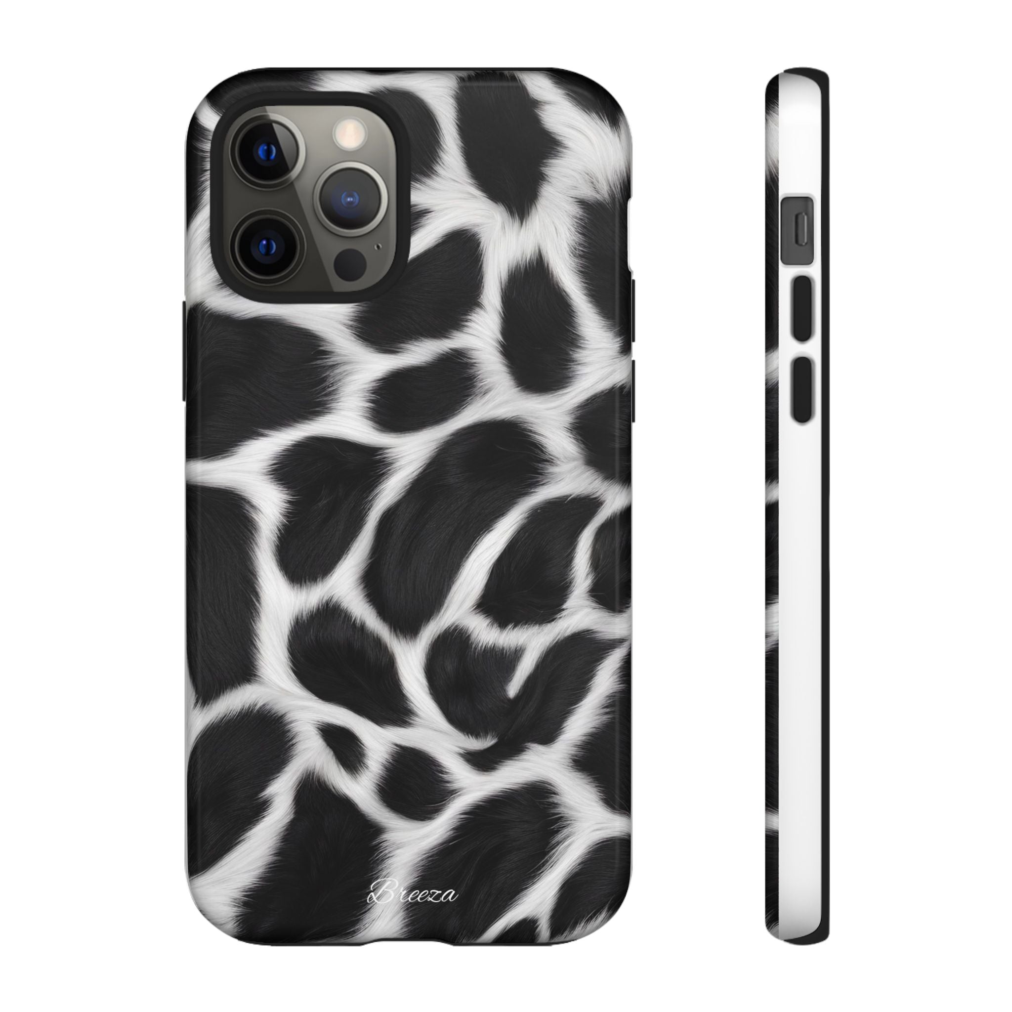 Furry Cow Print Phone Case