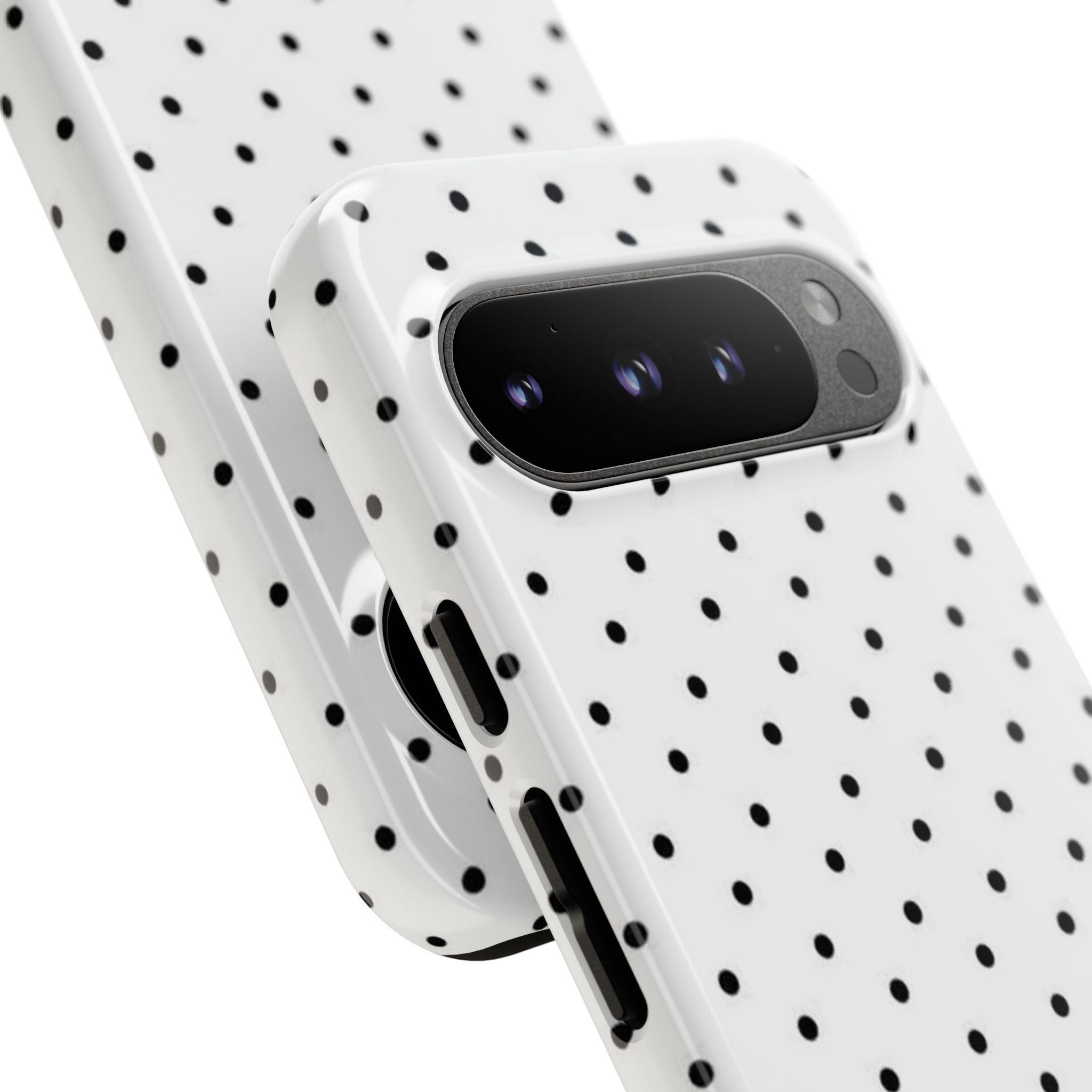White & Black Polka Dot Phone Case