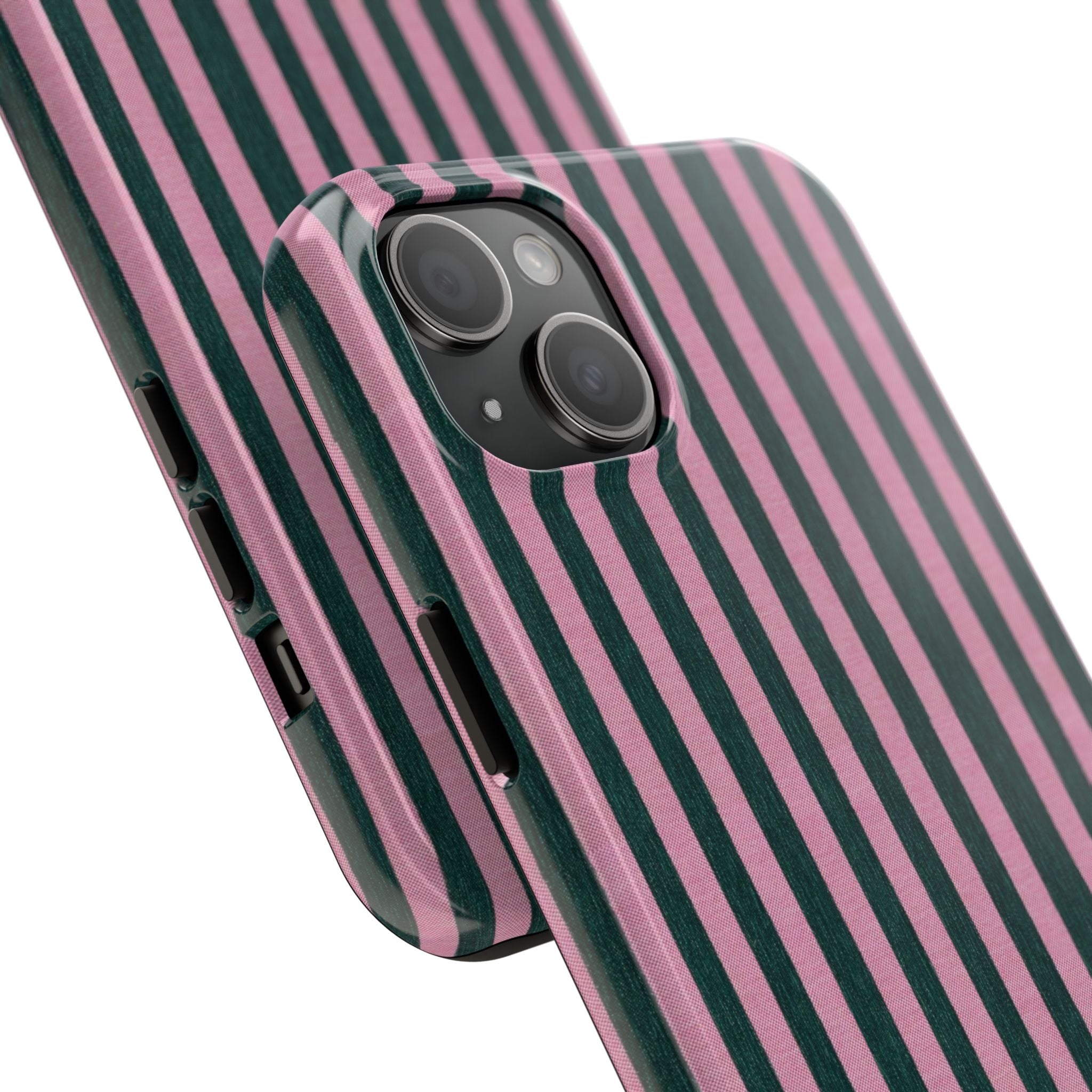 Pink & Green Striped Case