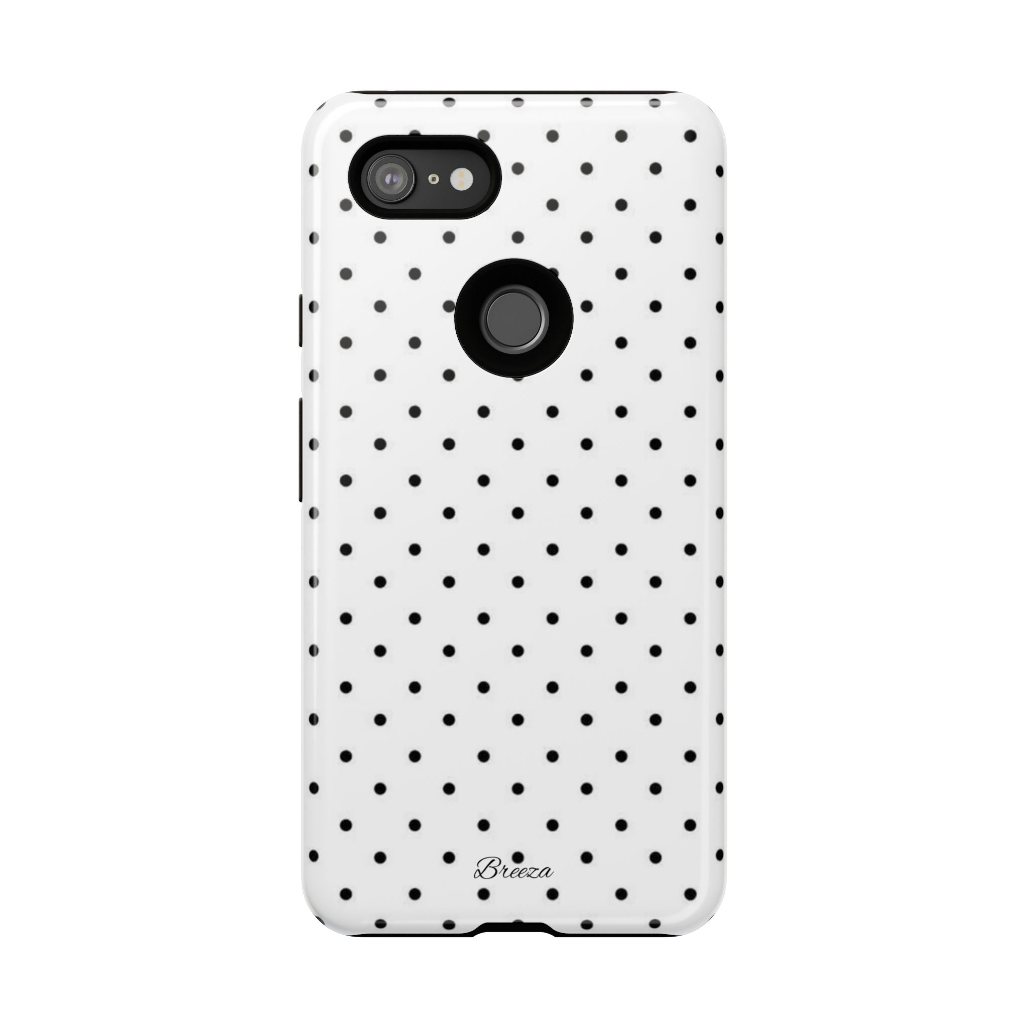 White & Black Polka Dot Phone Case
