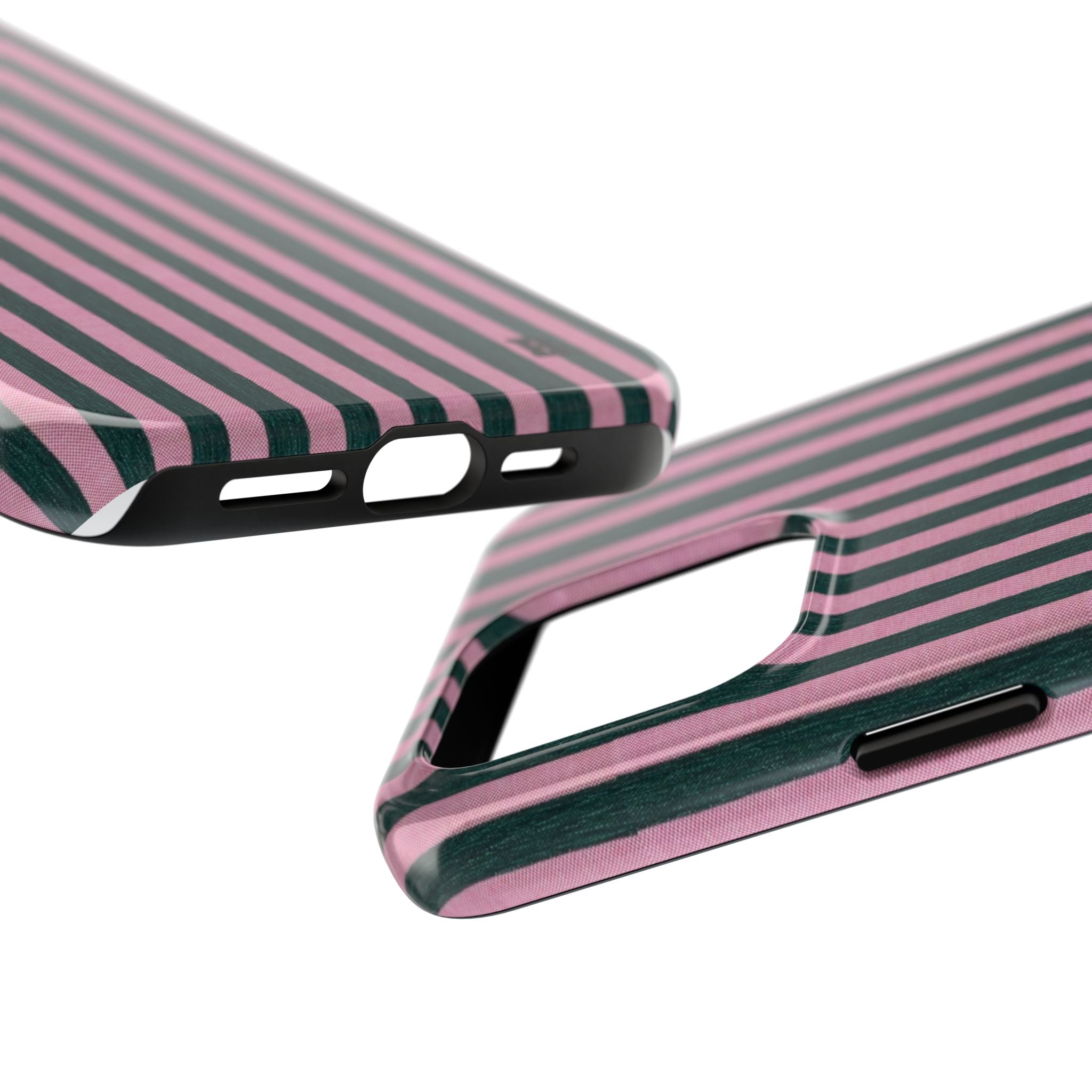Pink & Green Striped Case