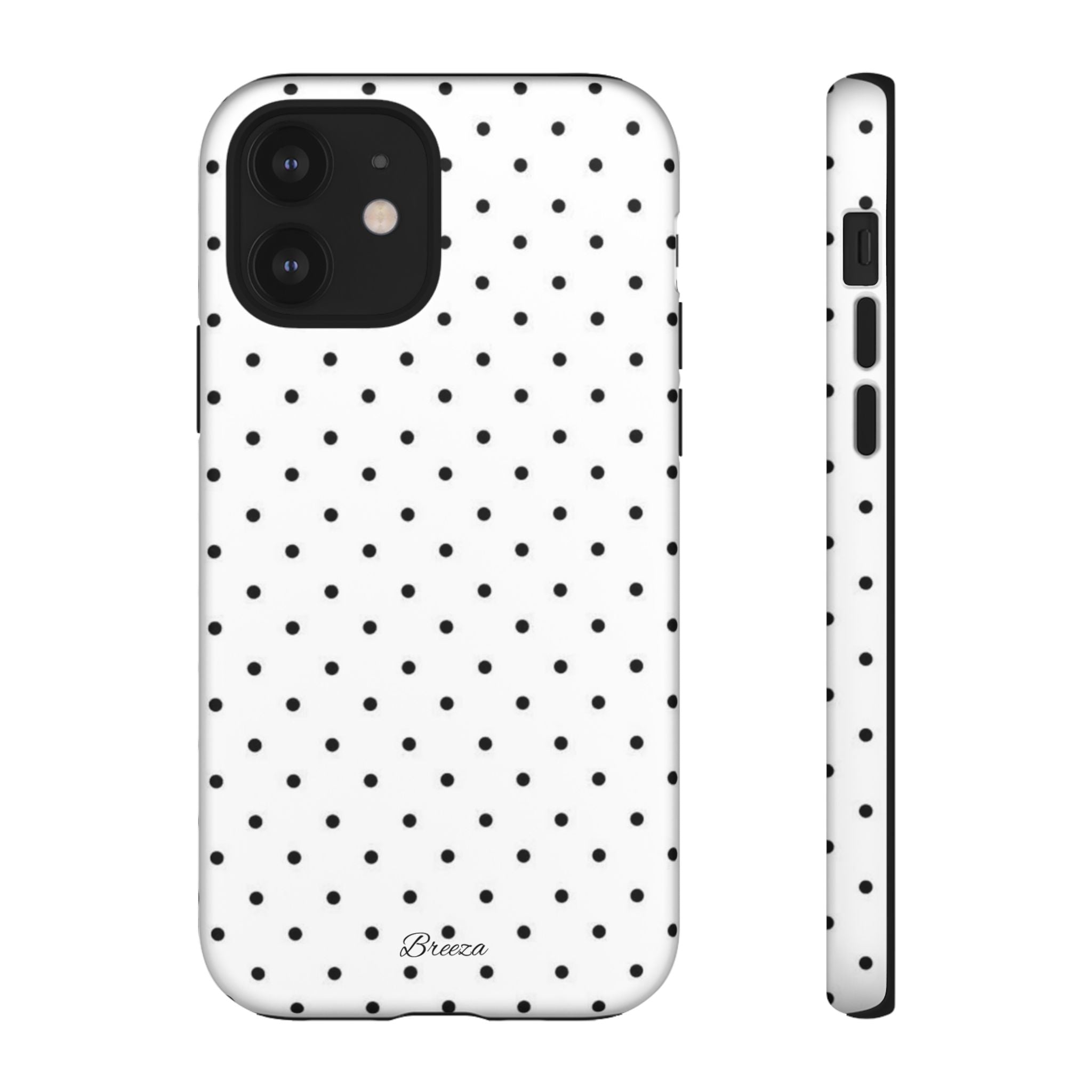 White & Black Polka Dot Phone Case