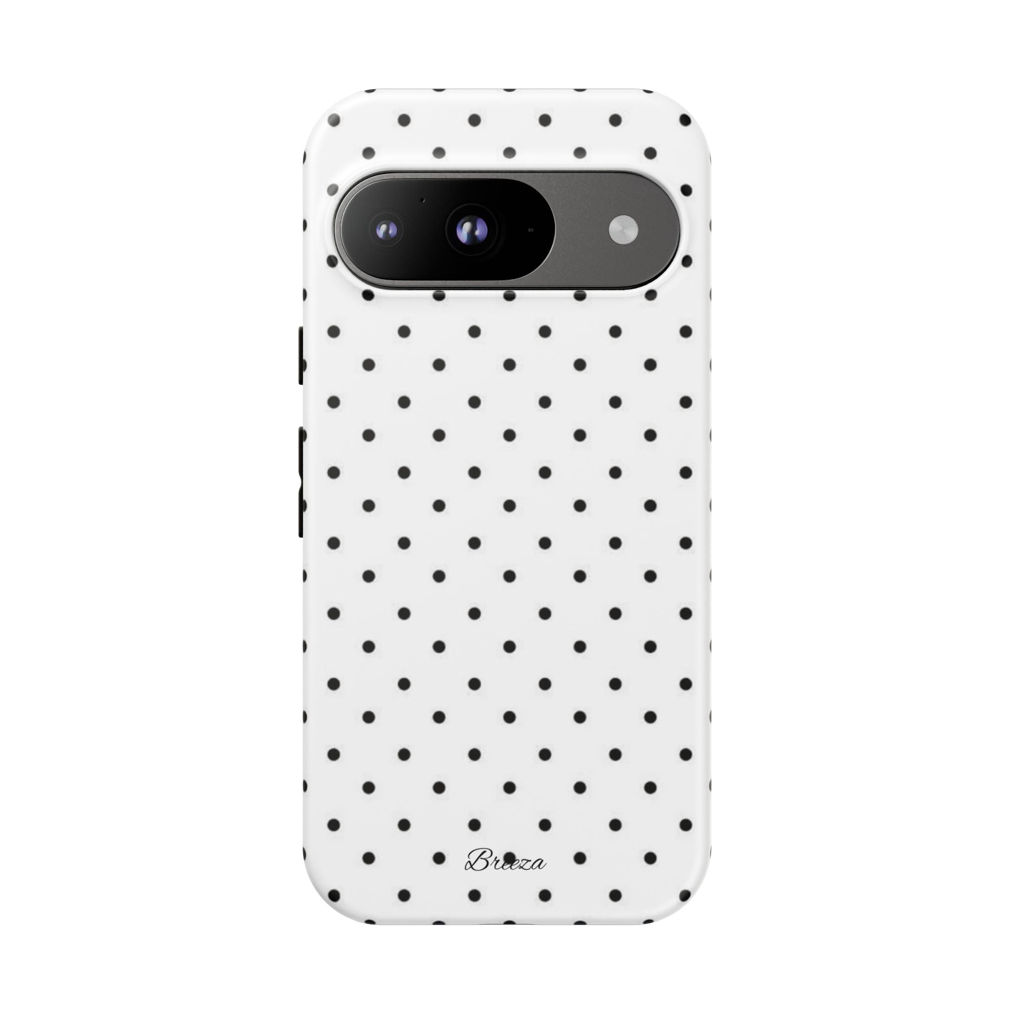 White & Black Polka Dot Phone Case