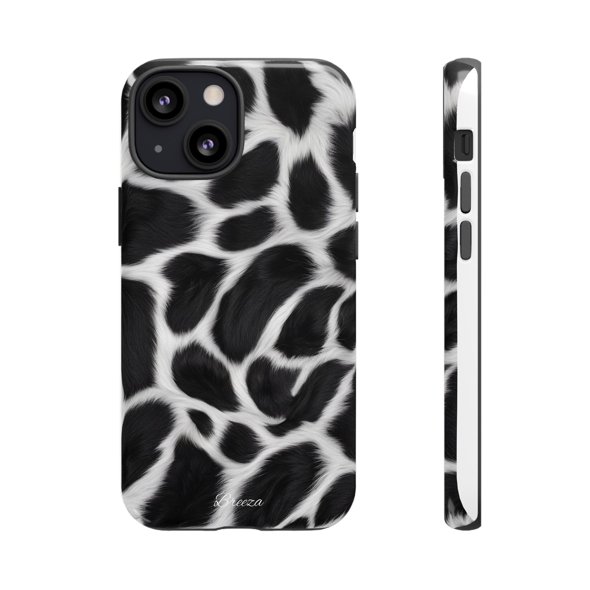 Furry Cow Print Phone Case